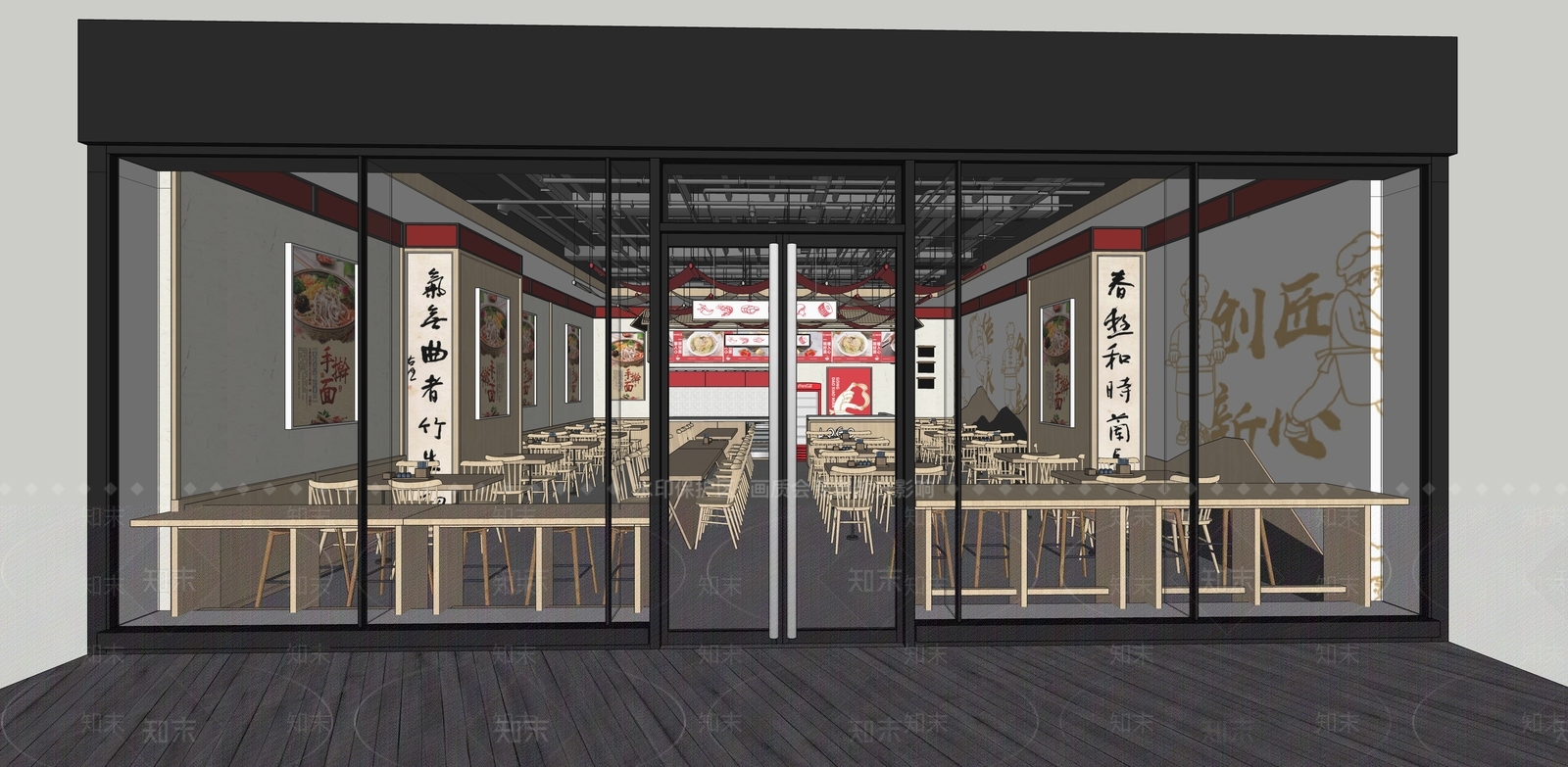 中式快餐店SU模型下载【ID:1103824586】