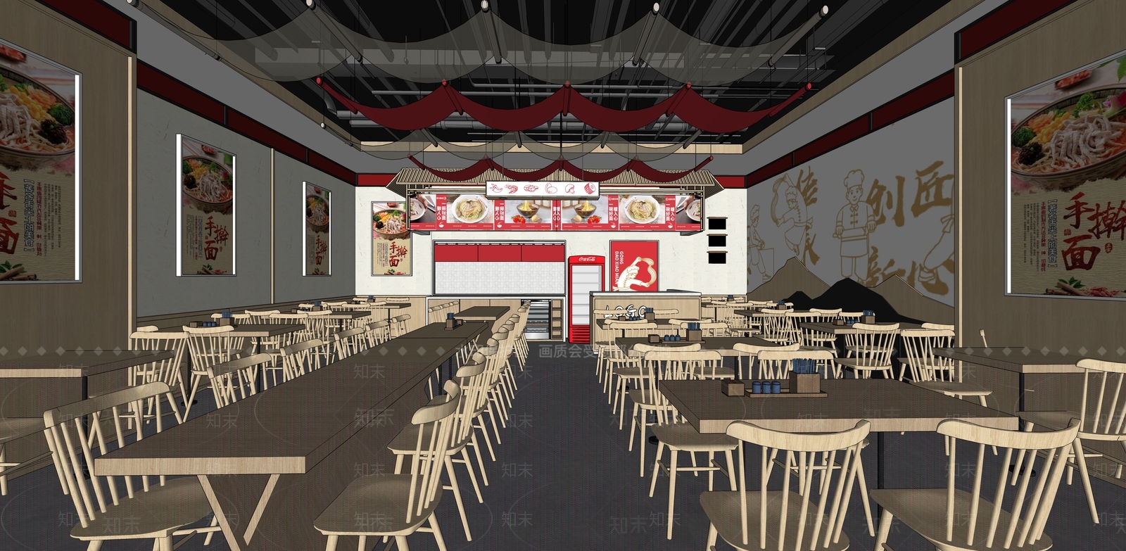 中式快餐店SU模型下载【ID:1103824586】
