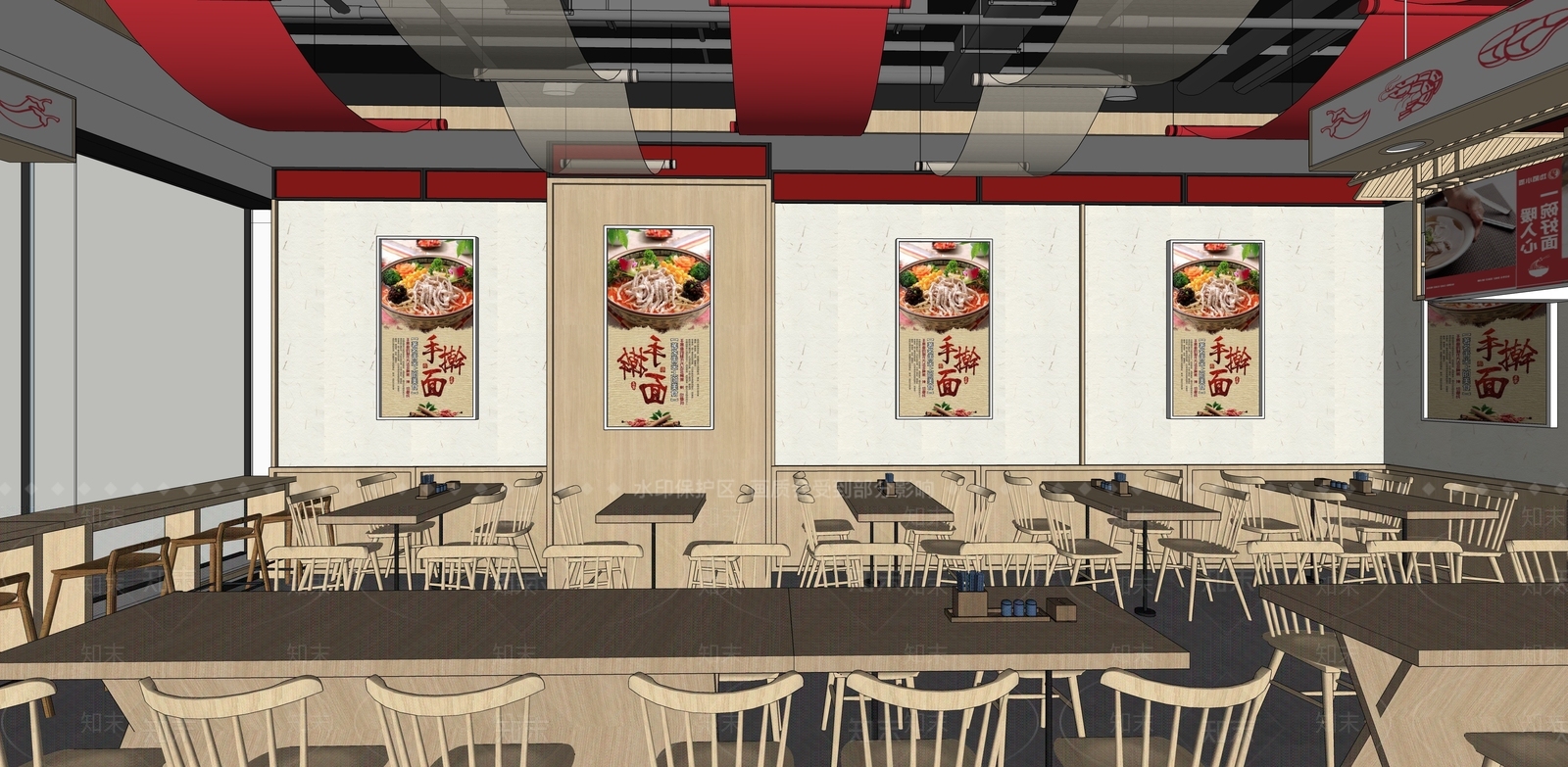 中式快餐店SU模型下载【ID:1103824586】