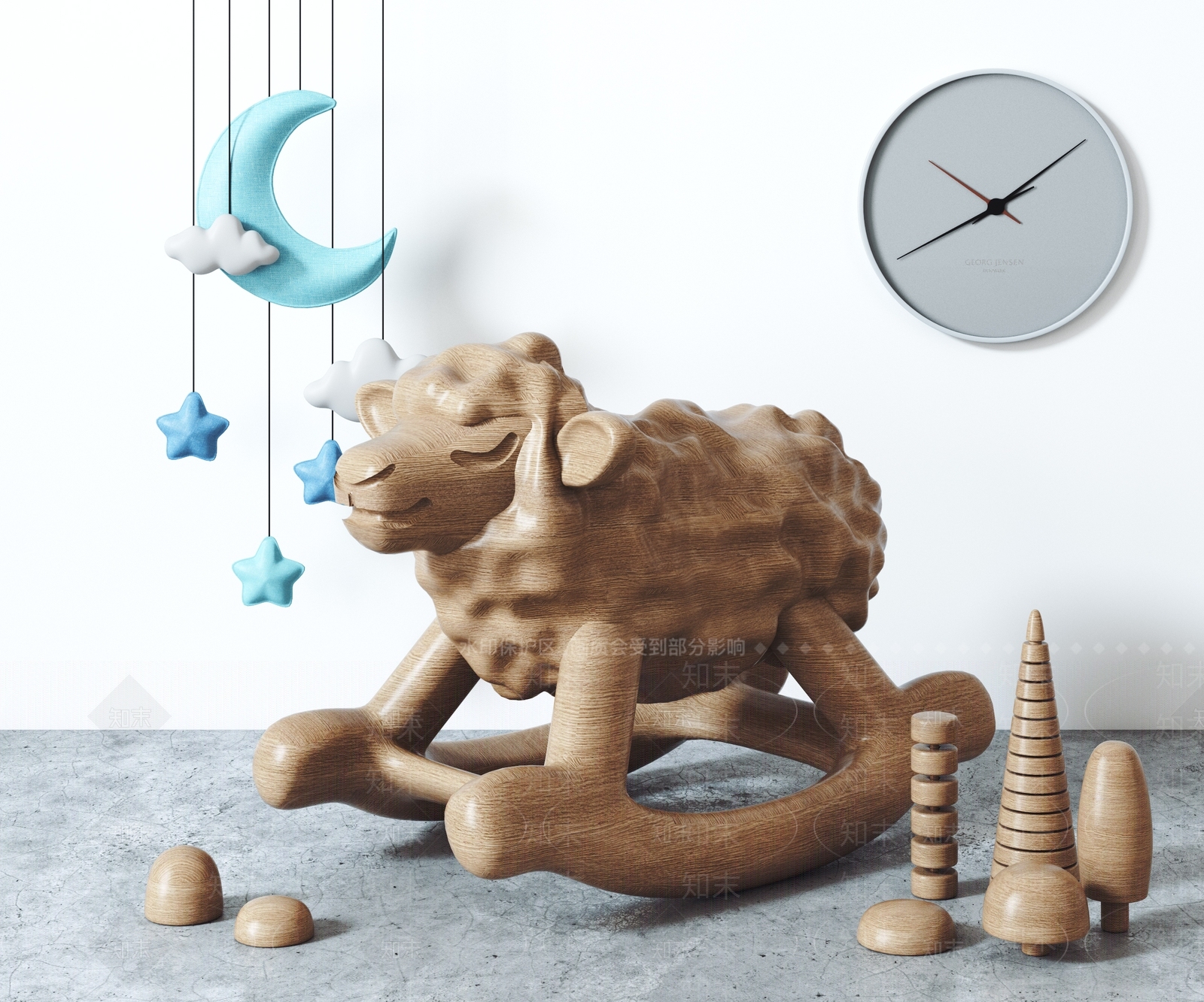 现代儿童木马3D模型下载【ID:1103833663】