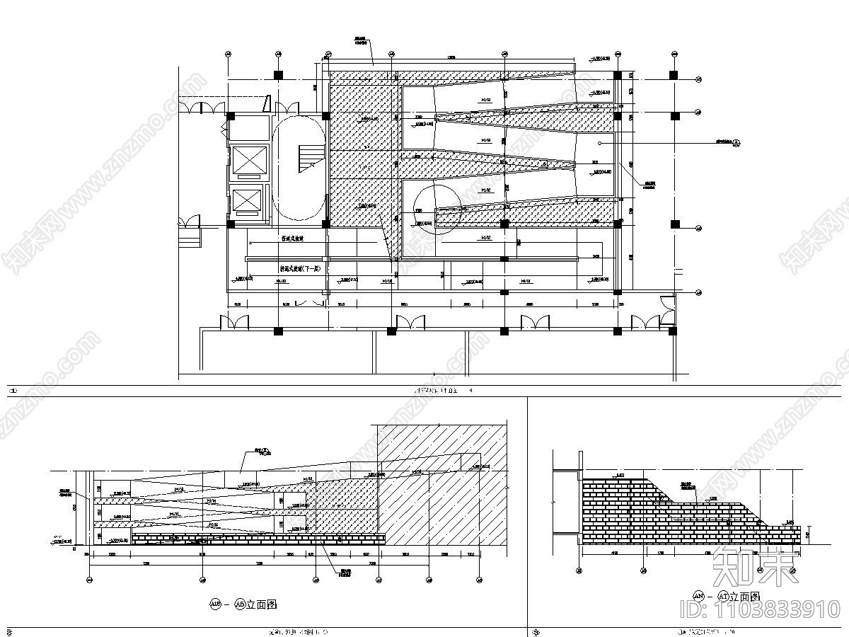 残疾人托养中心景观cad施工图下载【ID:1103833910】