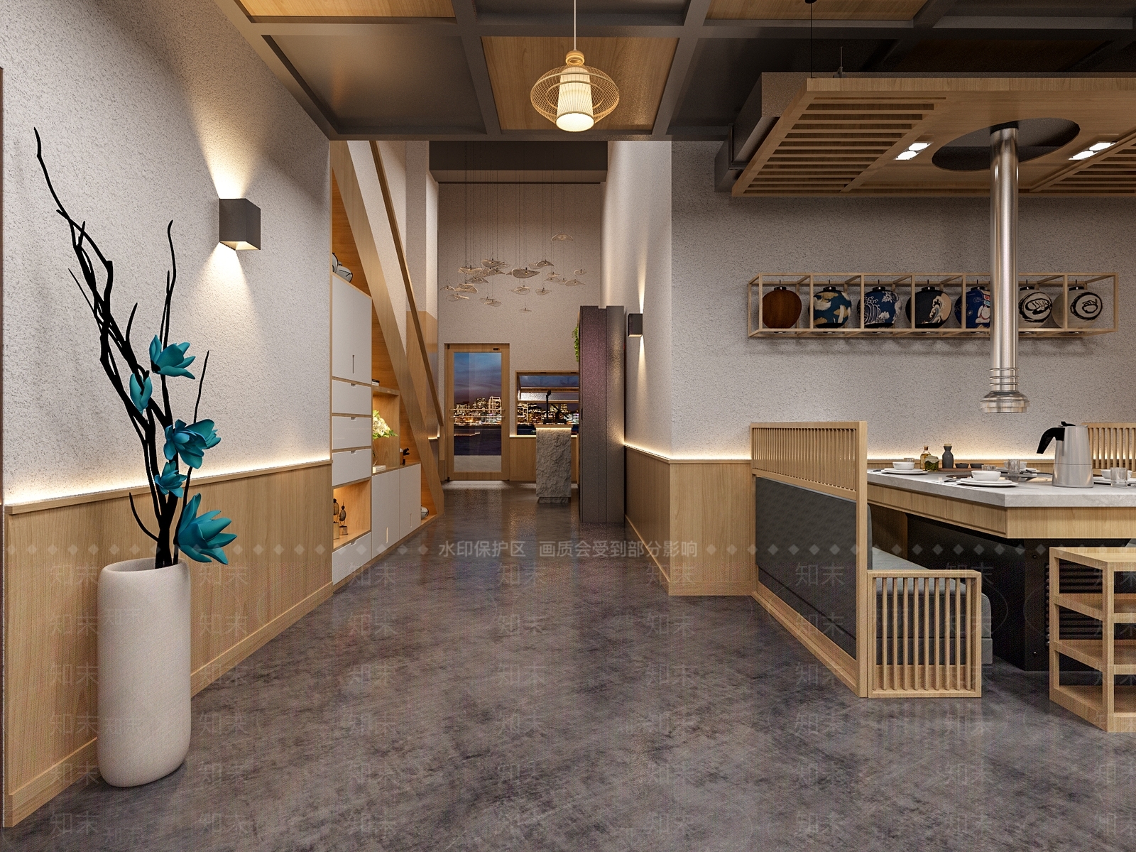 日式烧烤店3D模型下载【ID:1103844813】