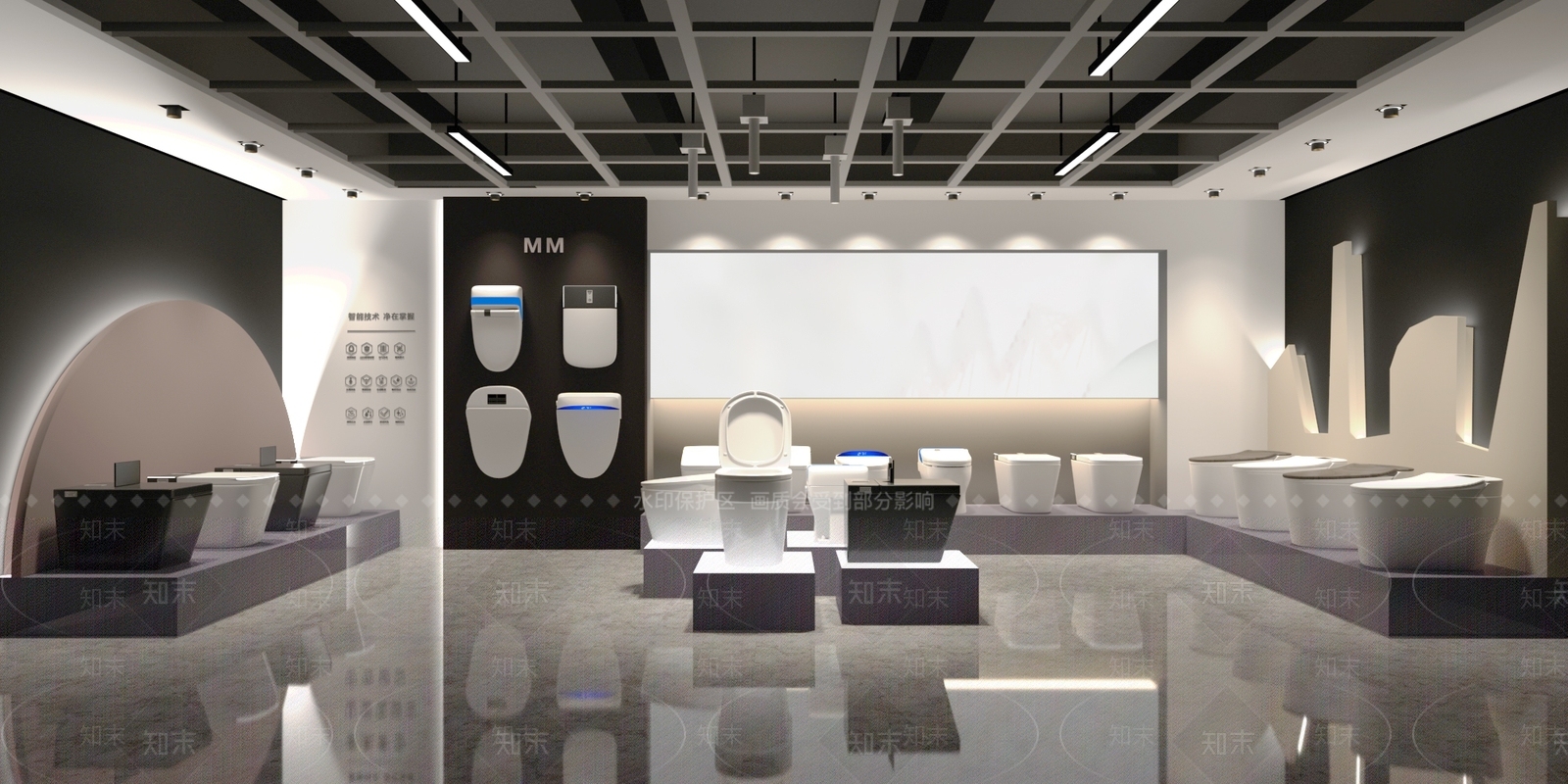 现代卫浴展厅3D模型下载【ID:1103846181】