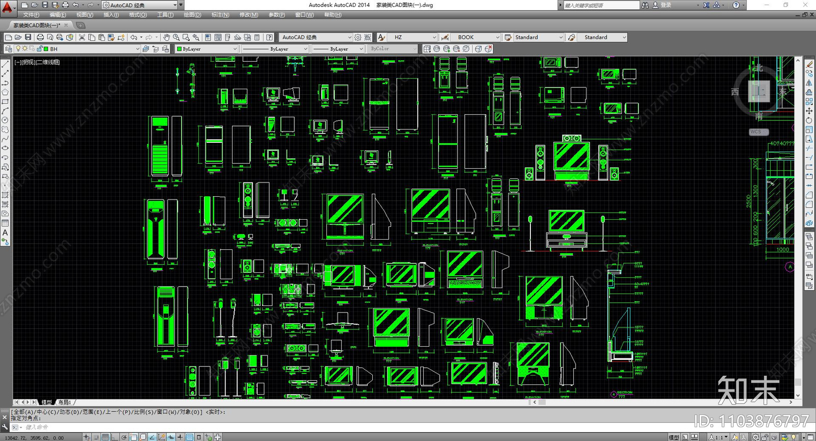 家装类CAD图块施工图下载【ID:1103876797】