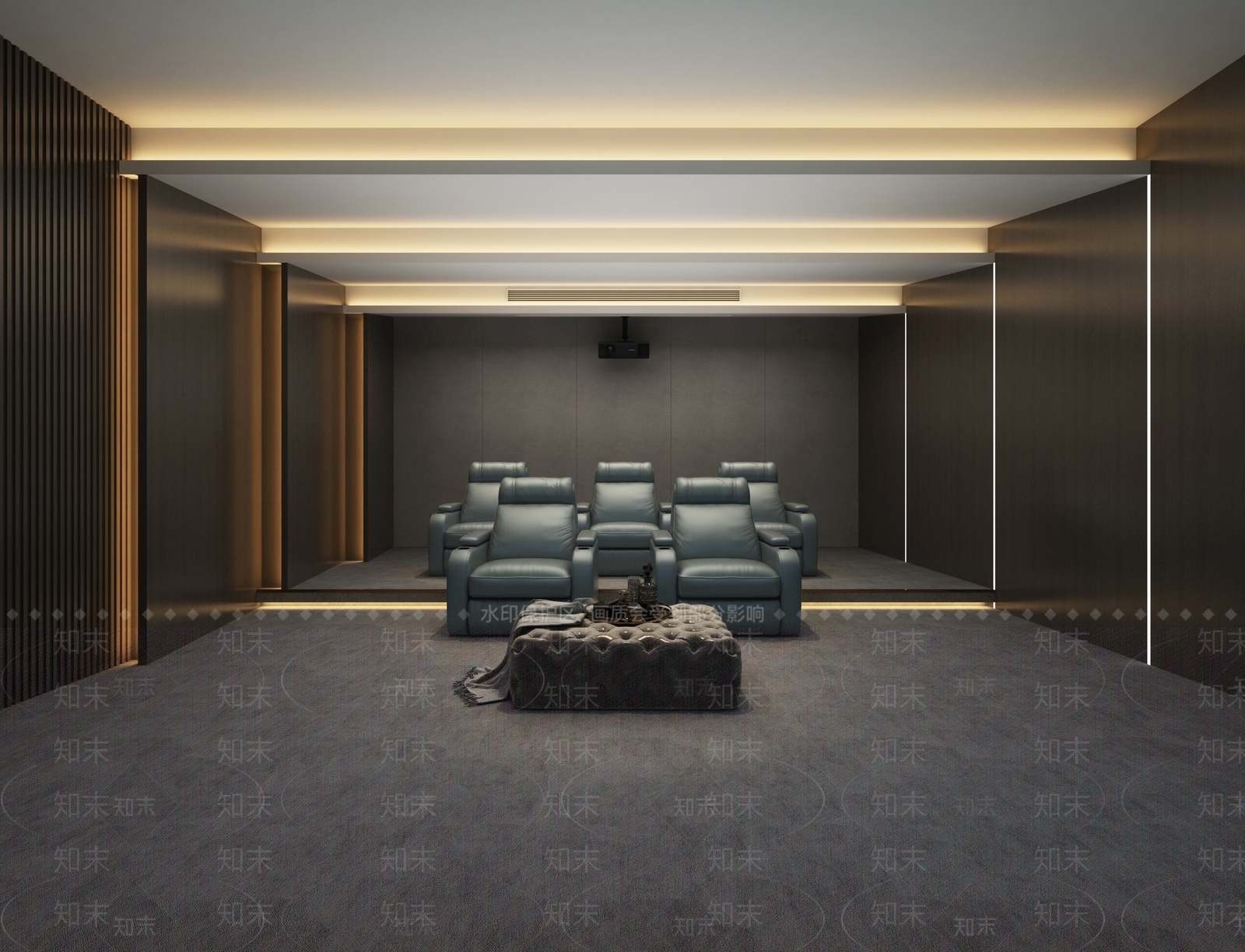 现代影音室3D模型下载【ID:1103880625】