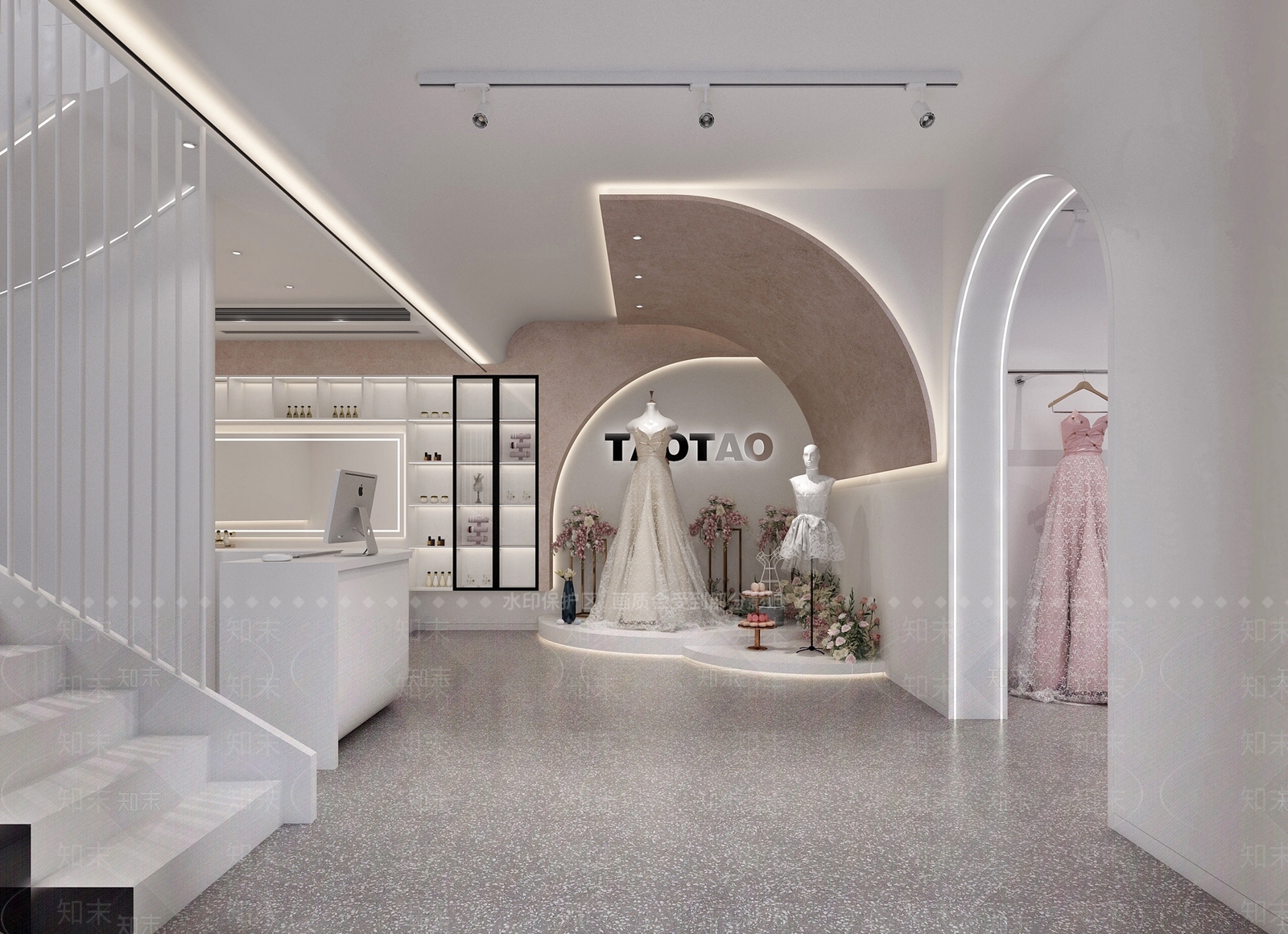 现代婚纱店3D模型下载【ID:1103885866】