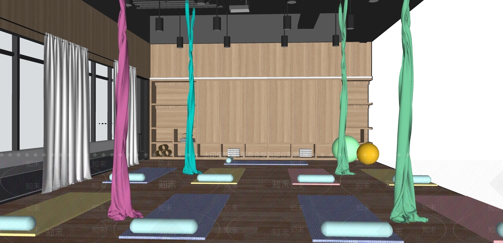 现代健身房SU模型下载【ID:1103888569】