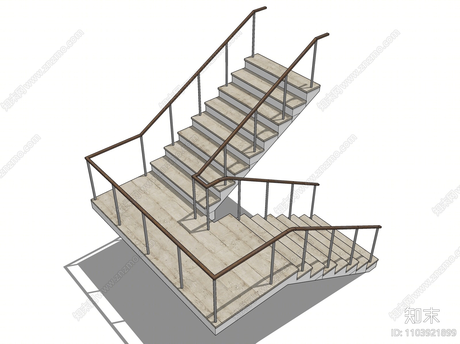 现代楼梯SU模型下载【ID:1103921899】