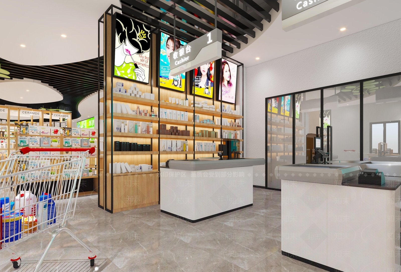 现代超市3D模型下载【ID:1103903299】