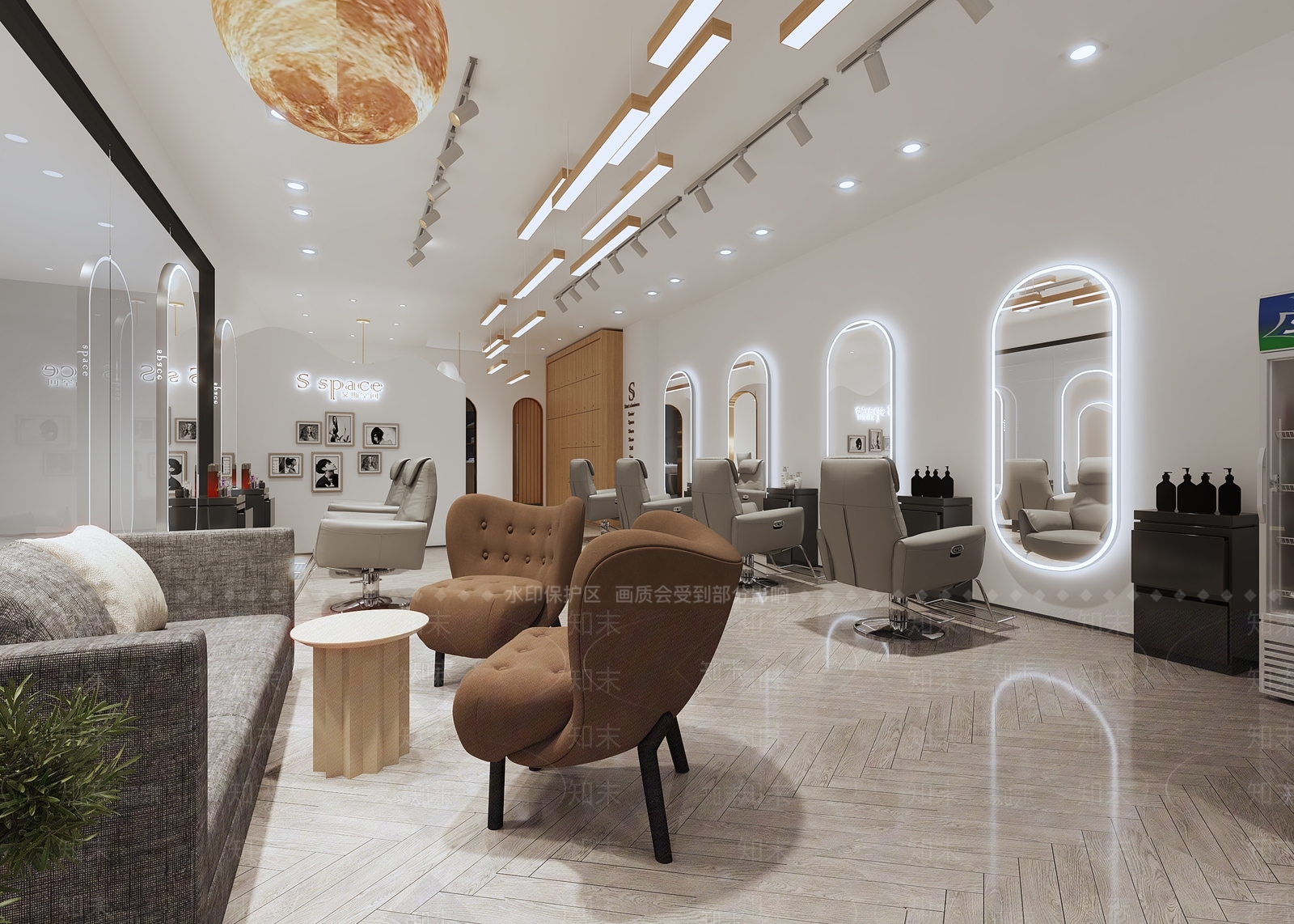 现代美发店3D模型下载【ID:1103915502】