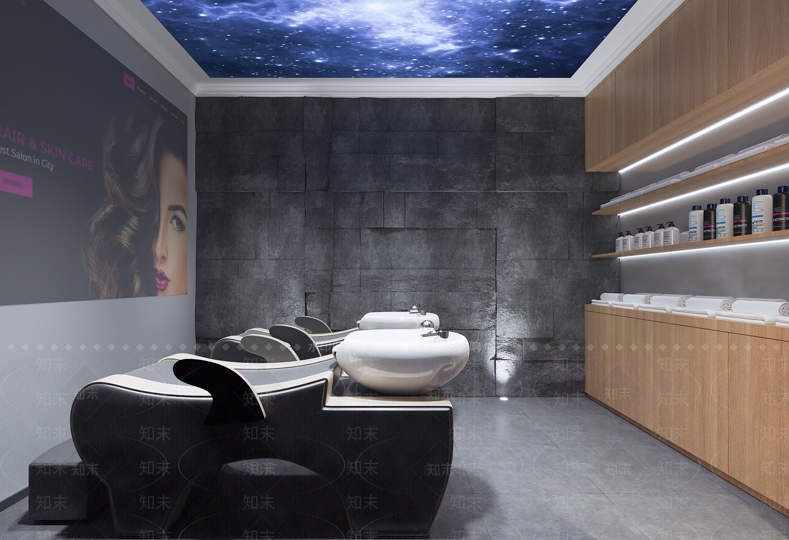 现代美发店3D模型下载【ID:1103915502】