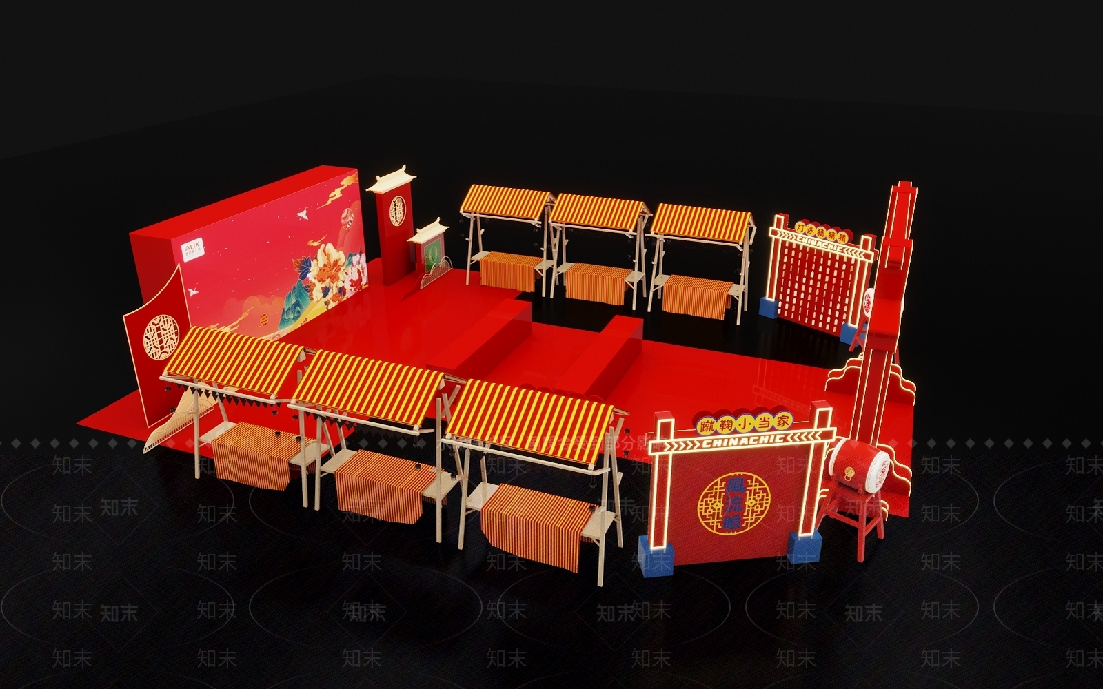 现代美陈3D模型下载【ID:1103916394】