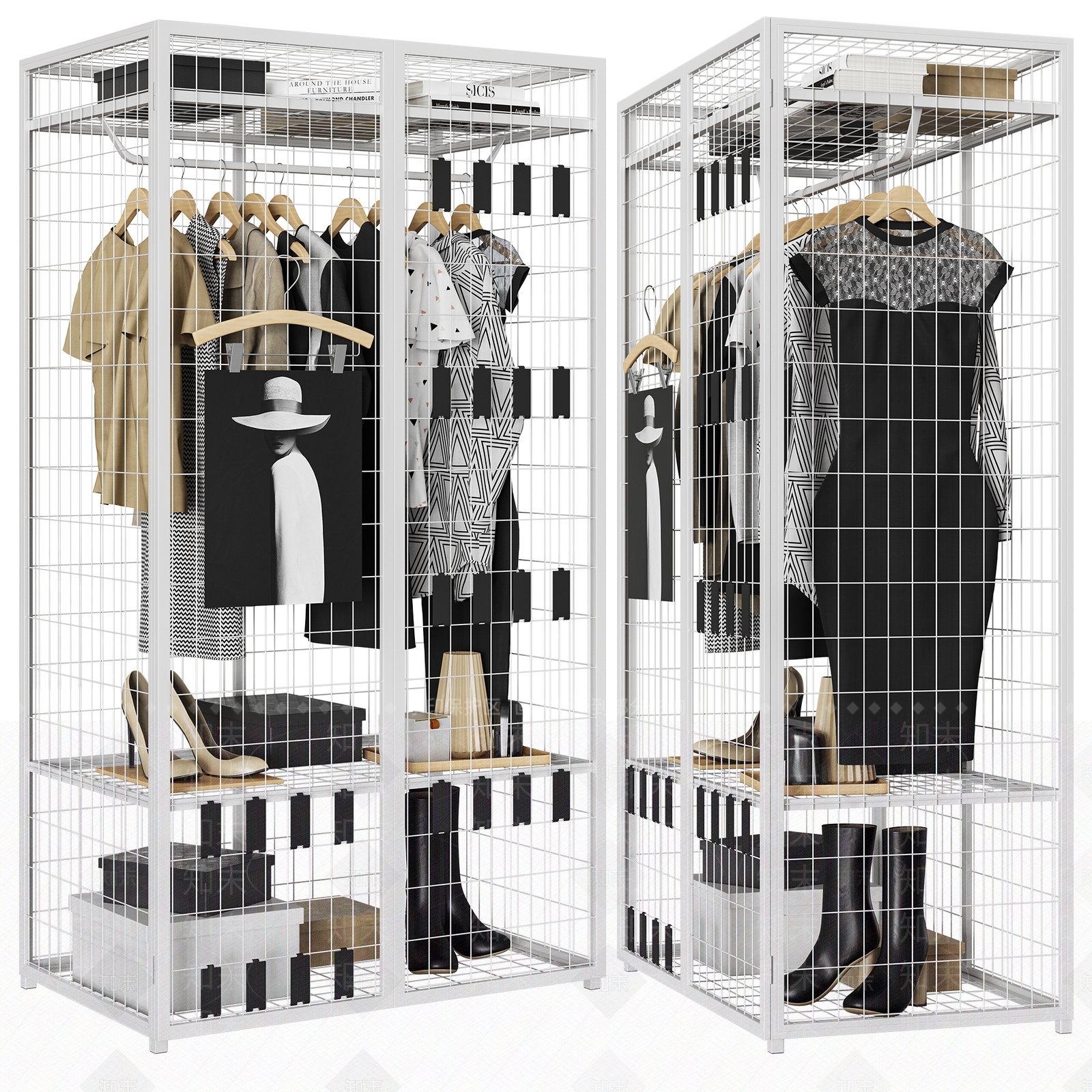现代服饰鞋帽3D模型下载【ID:1103921083】