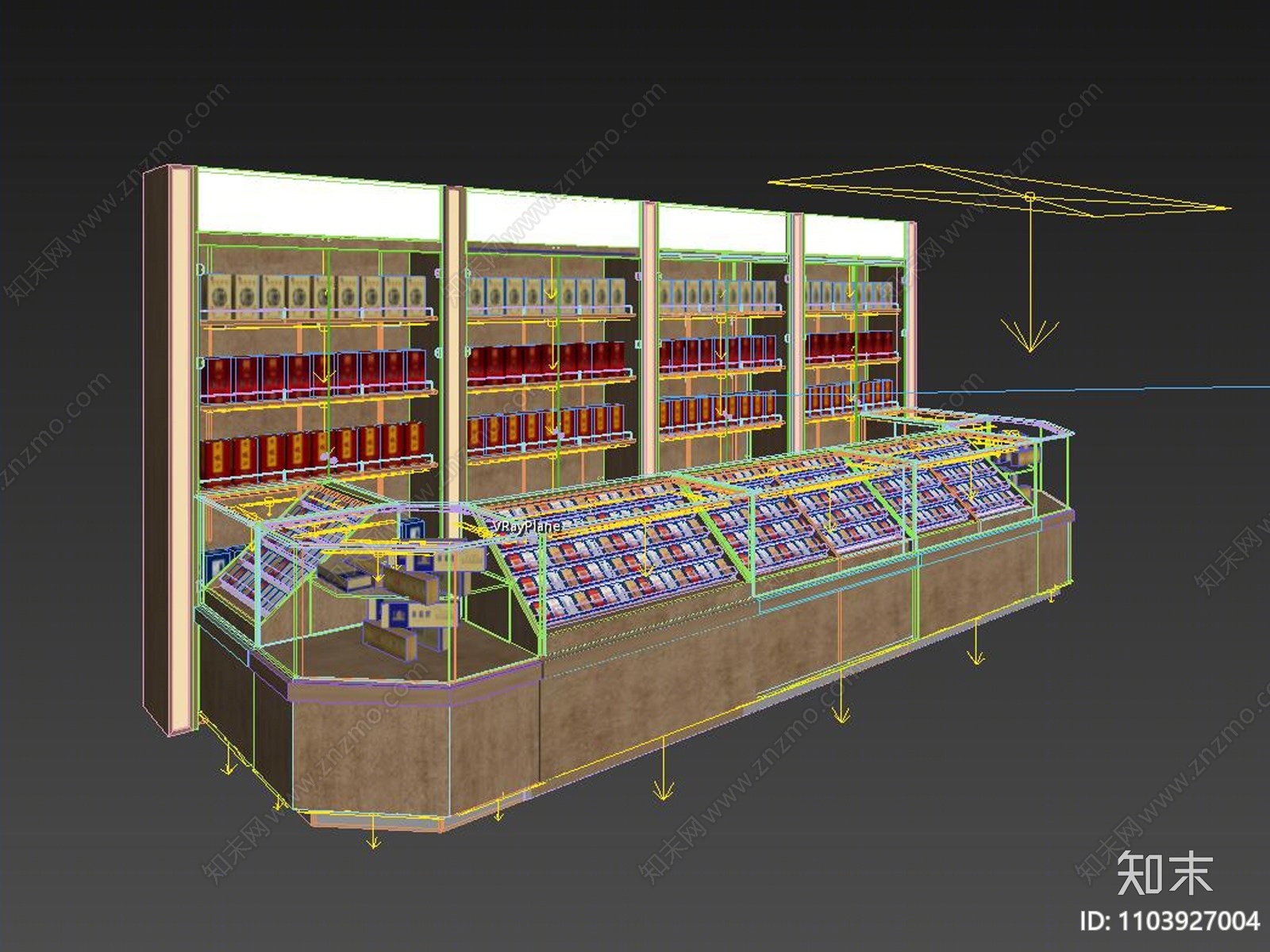 现代烟酒柜3D模型下载【ID:1103927004】