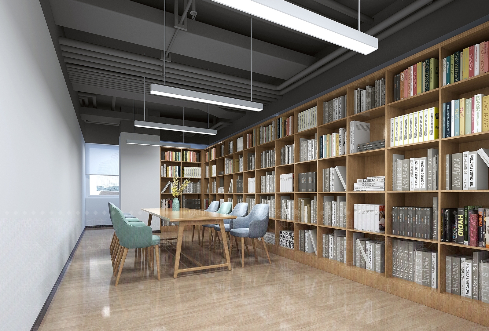 现代图书馆3D模型下载【ID:1103927324】