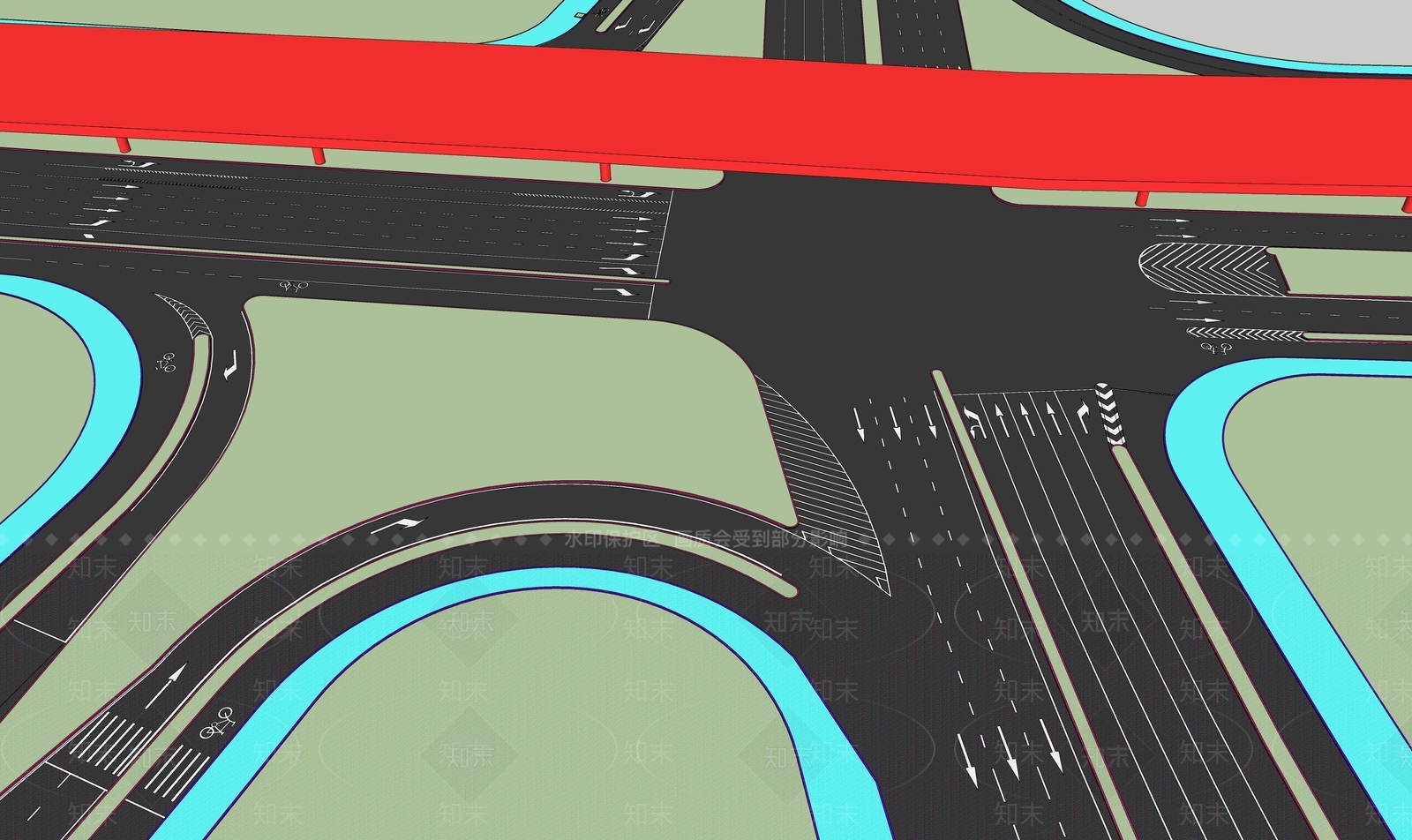 现代道路SU模型下载【ID:1103930459】