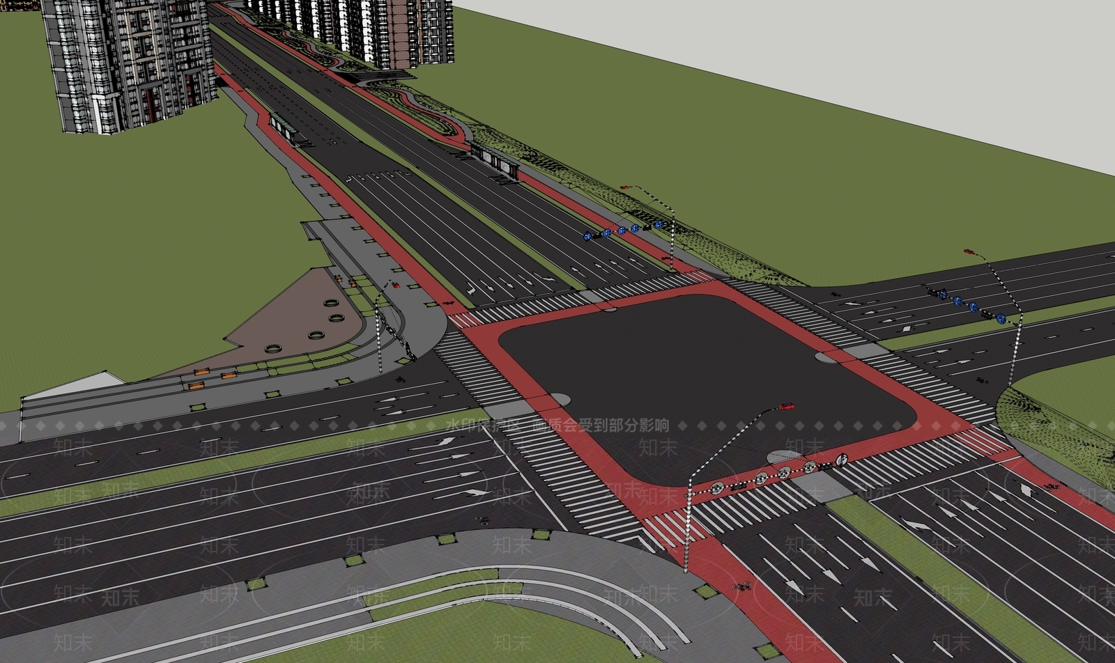 现代道路SU模型下载【ID:1103931439】