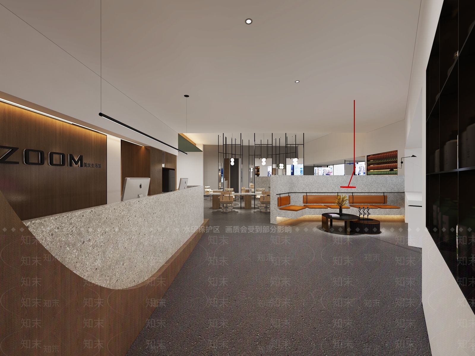 现代美发店3D模型下载【ID:1103939648】