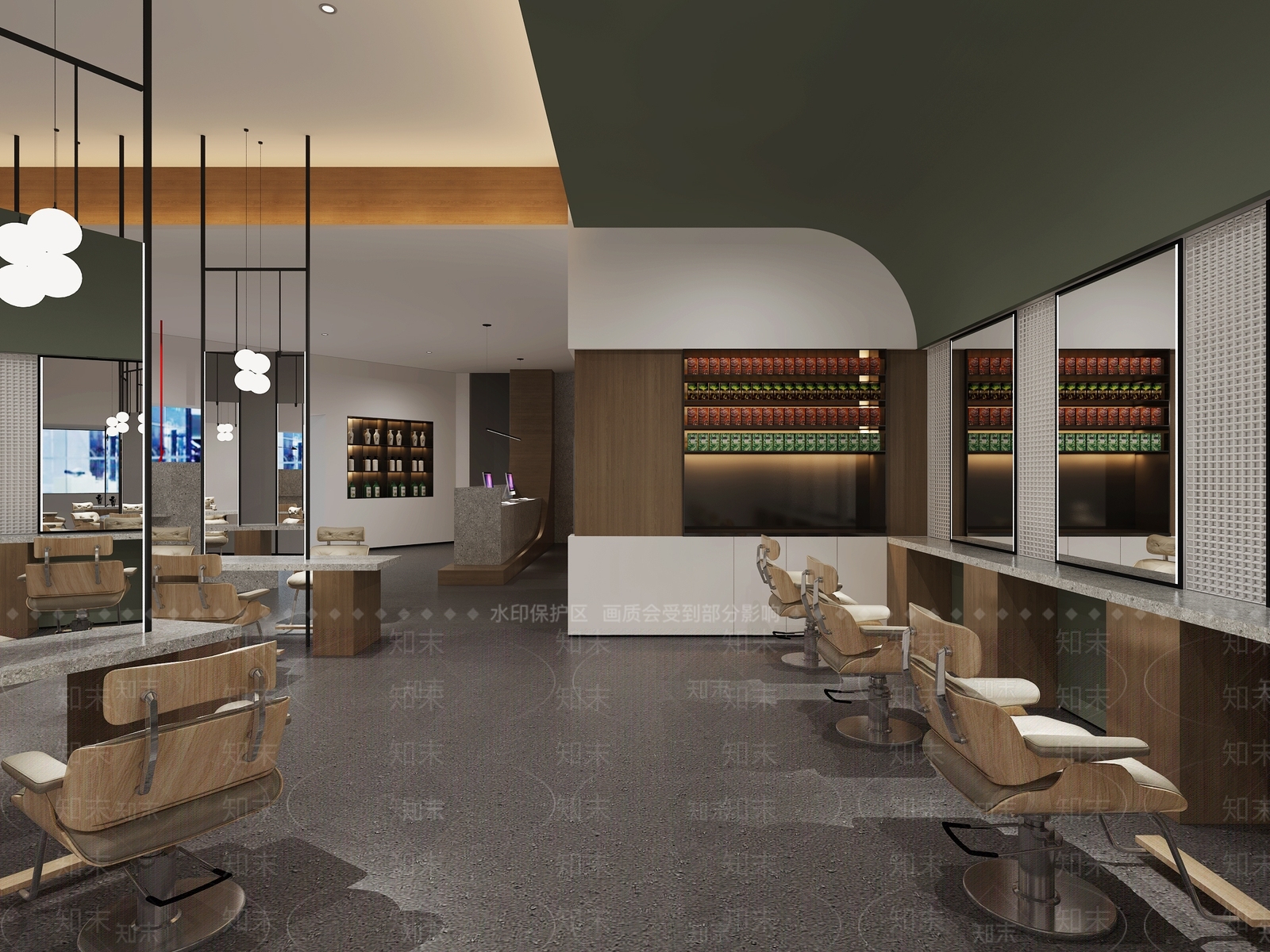现代美发店3D模型下载【ID:1103939648】