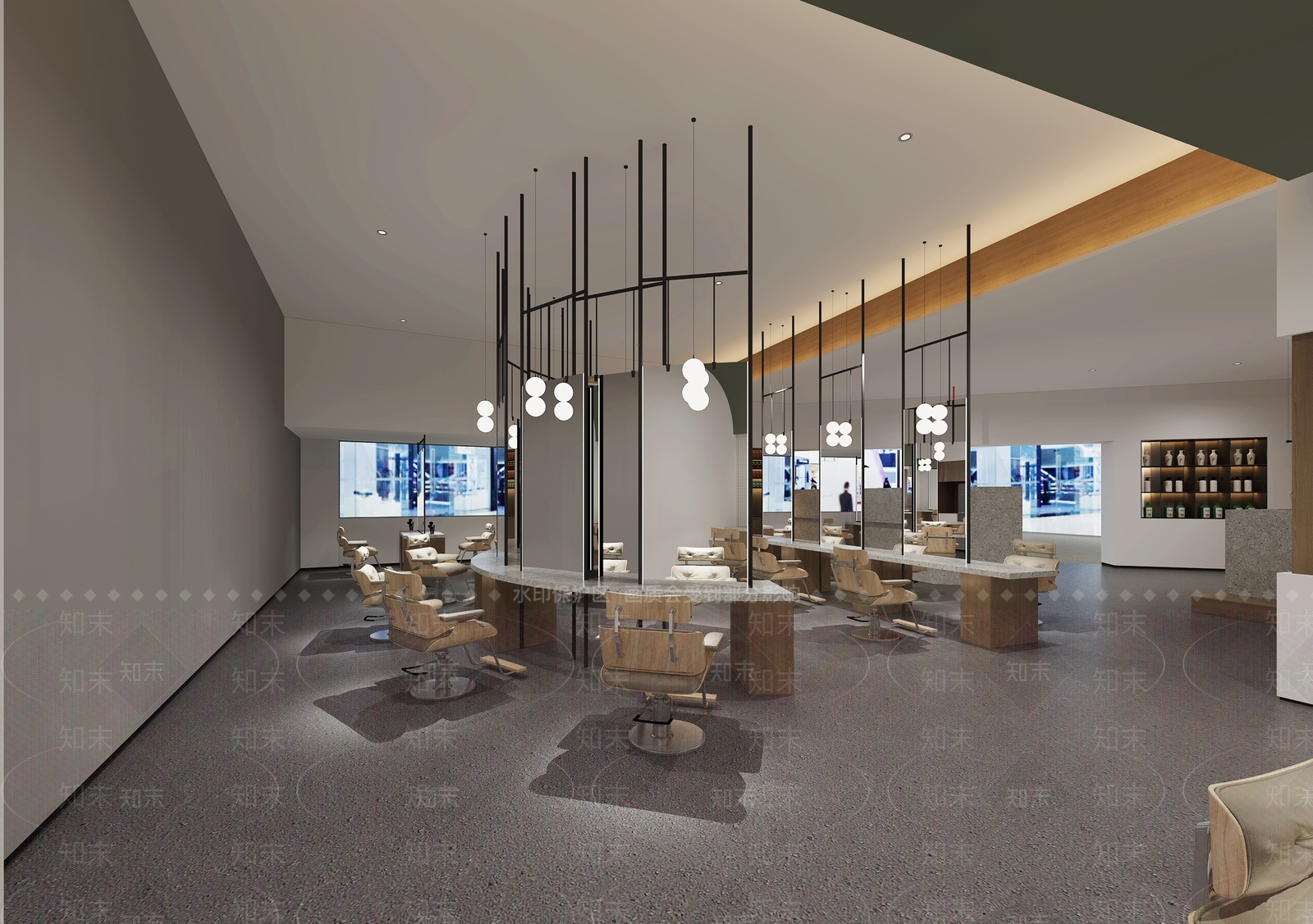 现代美发店3D模型下载【ID:1103939648】