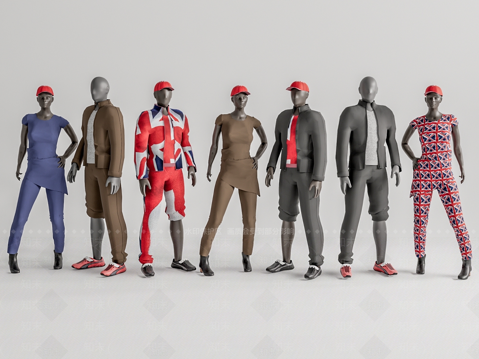 现代服装店模特SU模型下载【ID:1103943909】