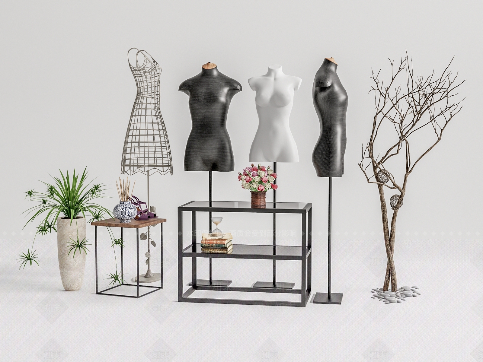 现代服装店模特SU模型下载【ID:1103944058】
