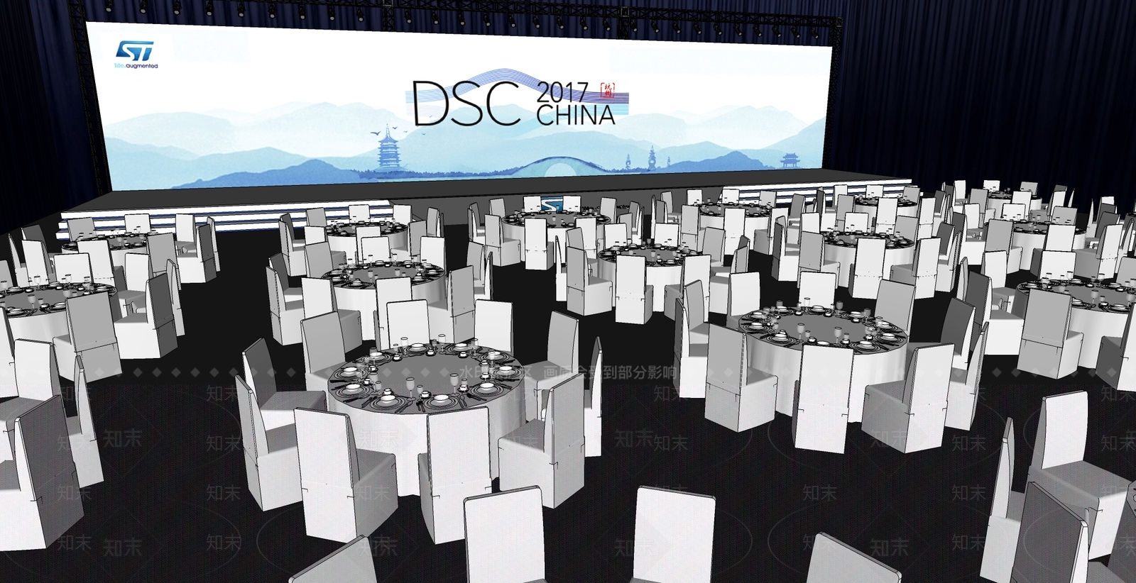 现代舞台SU模型下载【ID:1103950666】