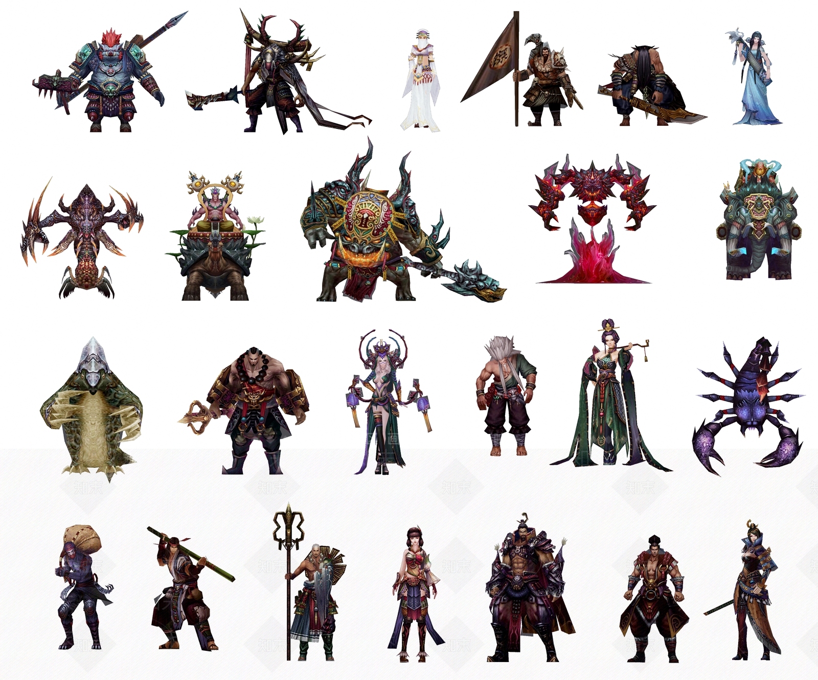 现代卡通游戏人物3D模型下载【ID:1103952001】