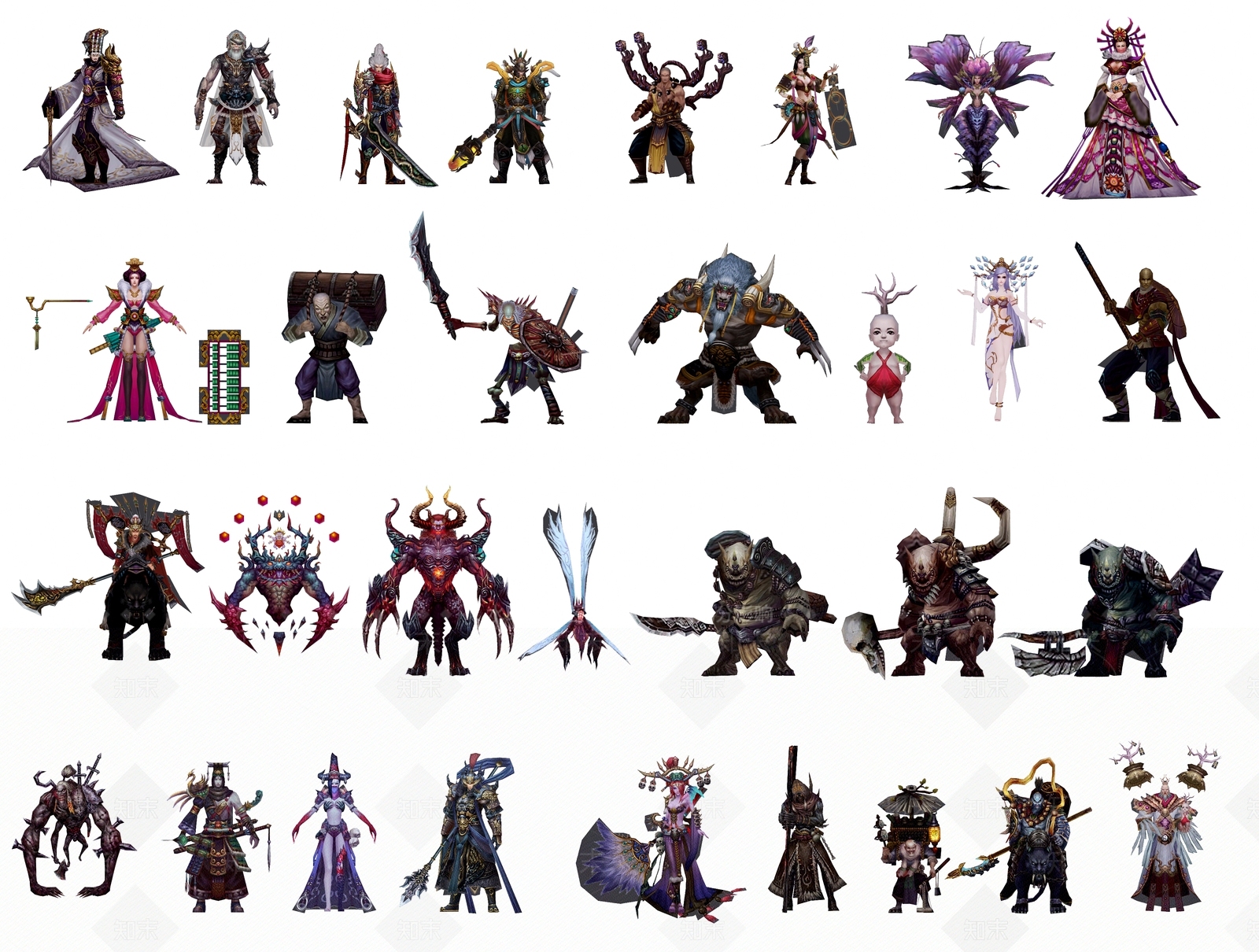 现代卡通游戏人物3D模型下载【ID:1103952026】