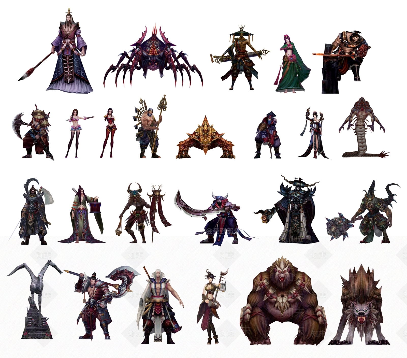 现代卡通游戏人物3D模型下载【ID:1103952058】