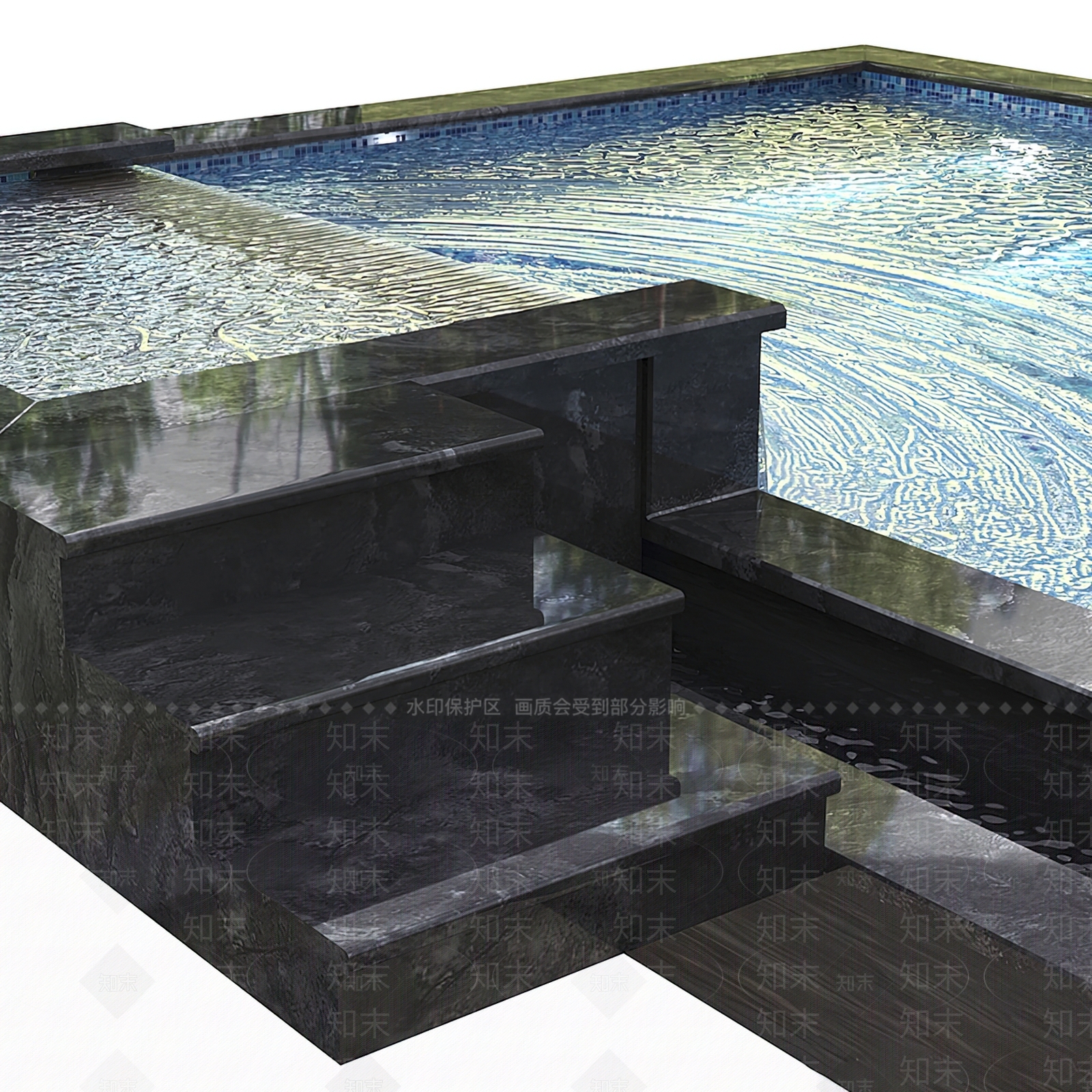 现代户外游泳池3D模型下载【ID:1103954534】