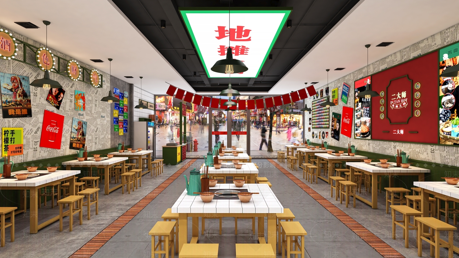 现代火锅店3D模型下载【ID:1103957409】