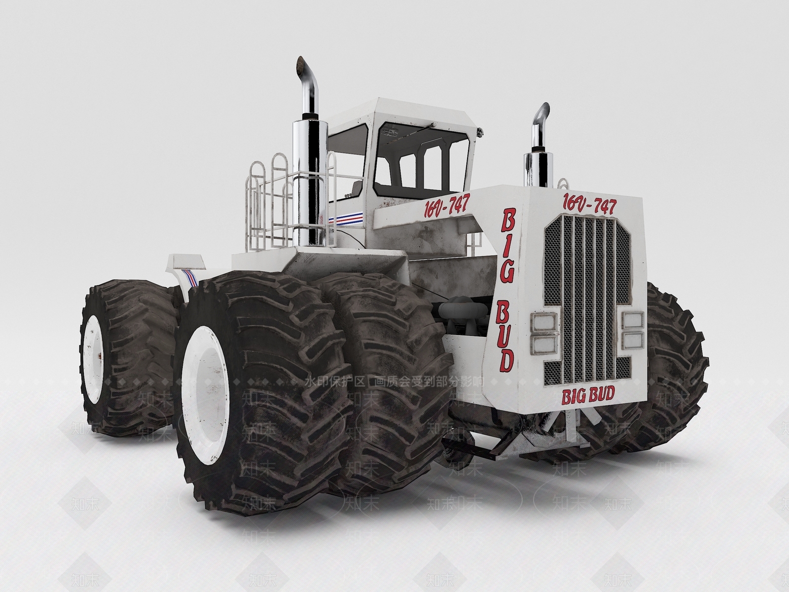 现代拖拉机3D模型下载【ID:1103959139】