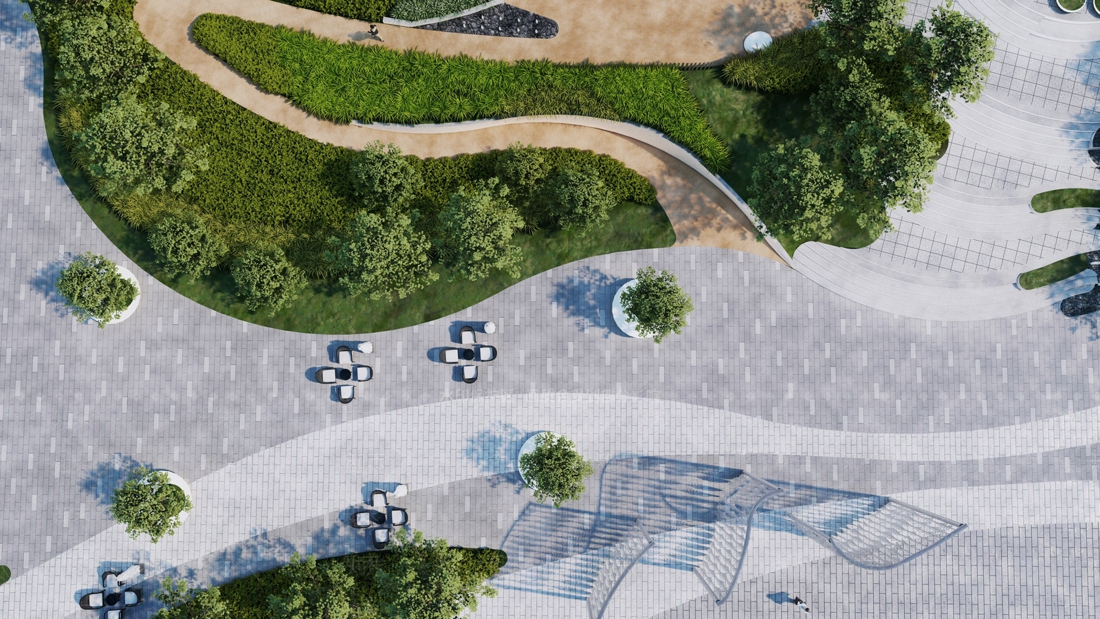 【SU悬赏模型】现代风格千岛湖公园景观SU模型下载【ID:1104029945】