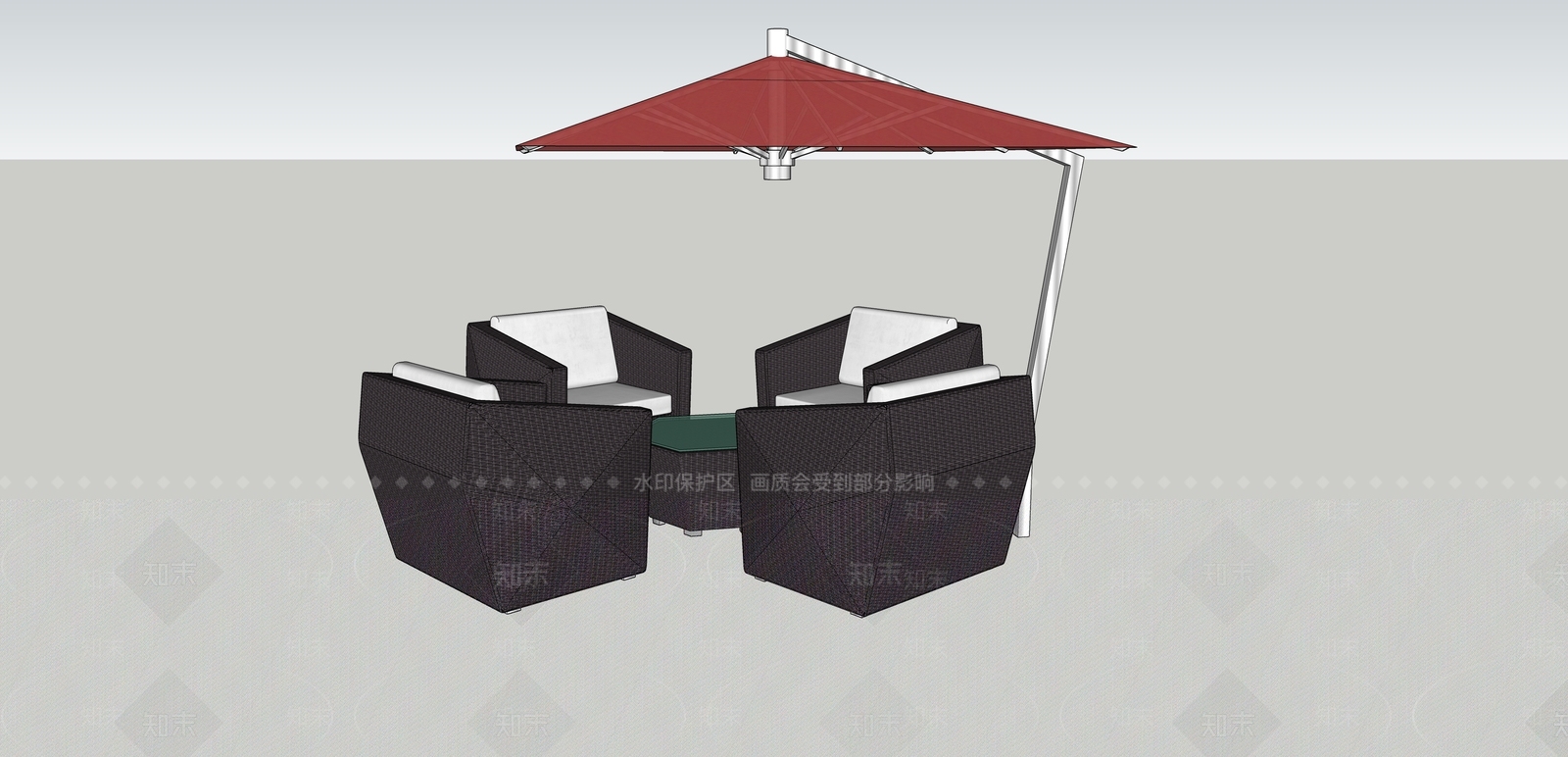 现代户外沙发SU模型下载【ID:1103969663】