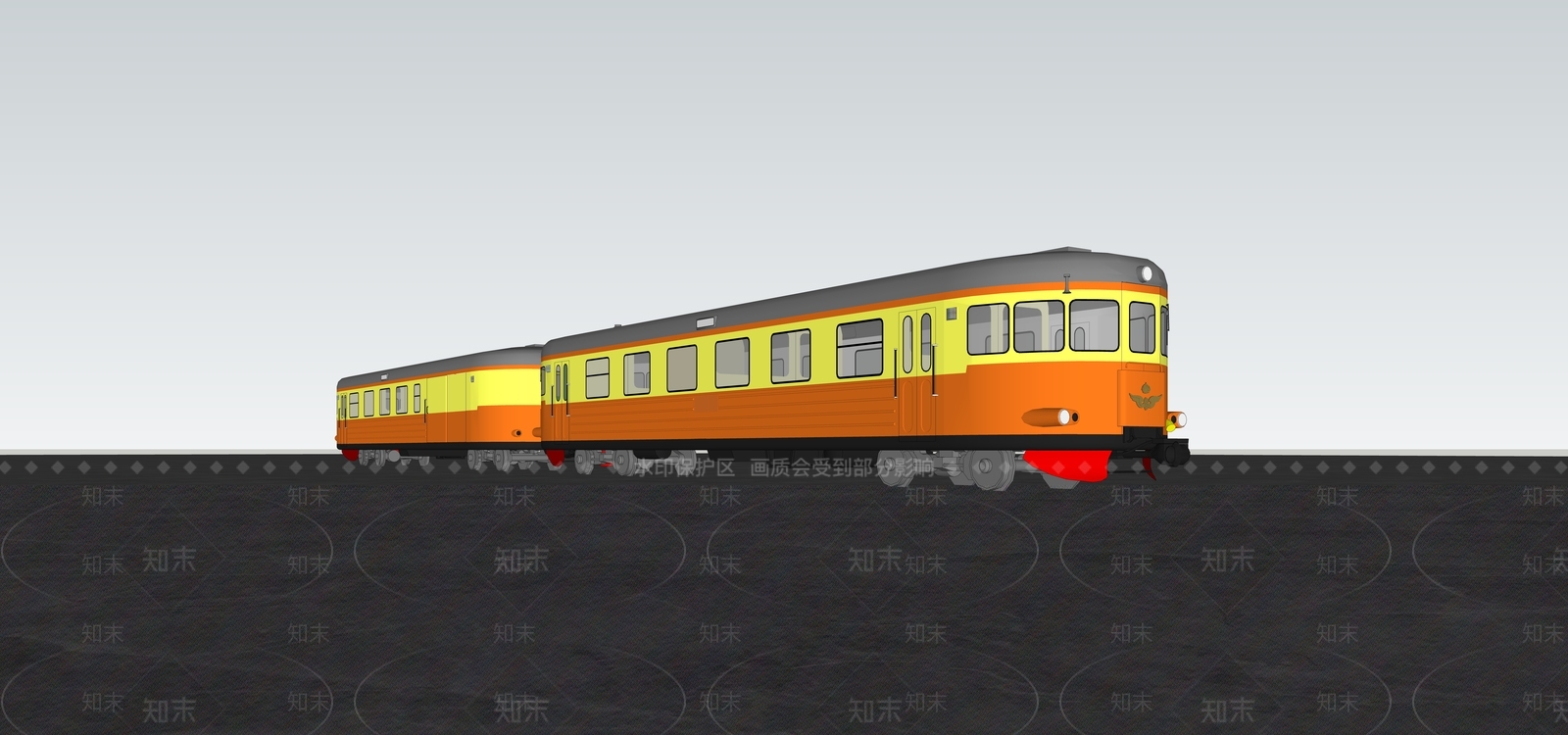 现代轨道车SU模型下载【ID:1103976737】