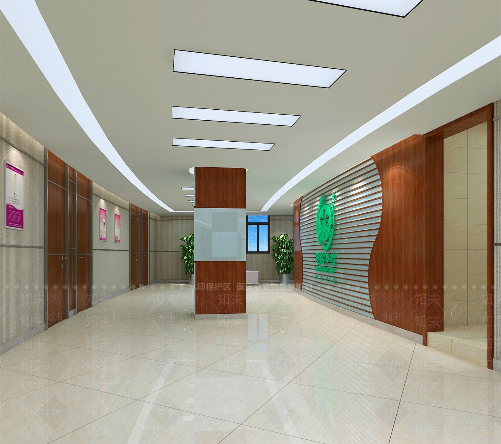 现代医院过道3D模型下载【ID:1103988977】