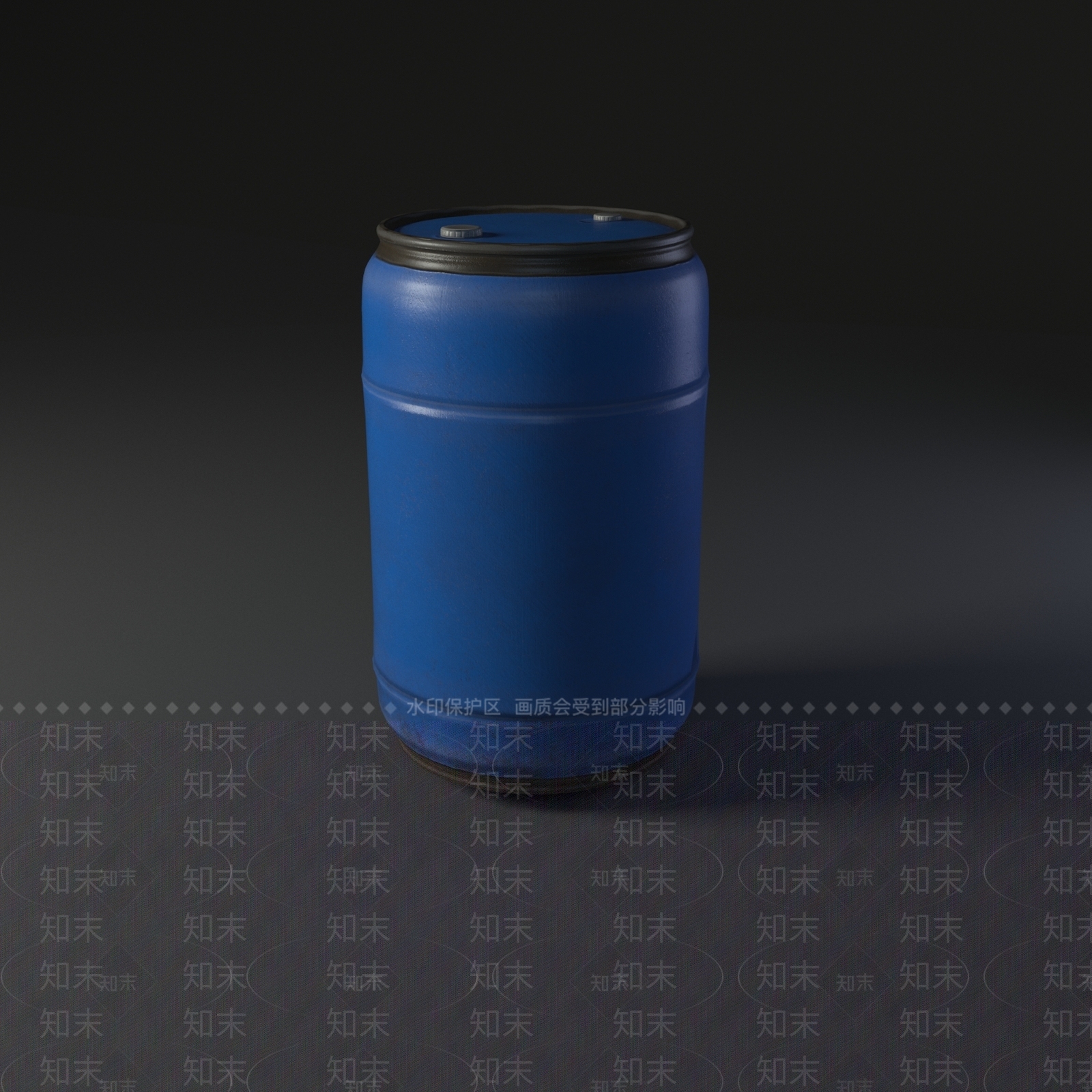 现代塑料桶3D模型下载【ID:1103990795】