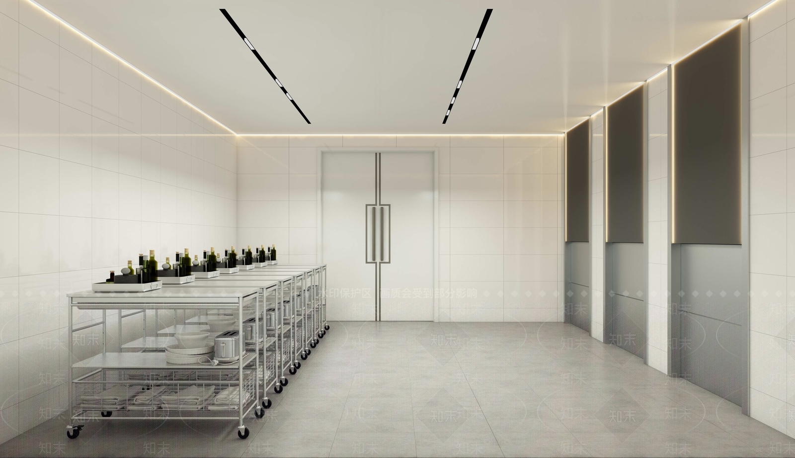 现代酒店厨房3D模型下载【ID:1103993229】