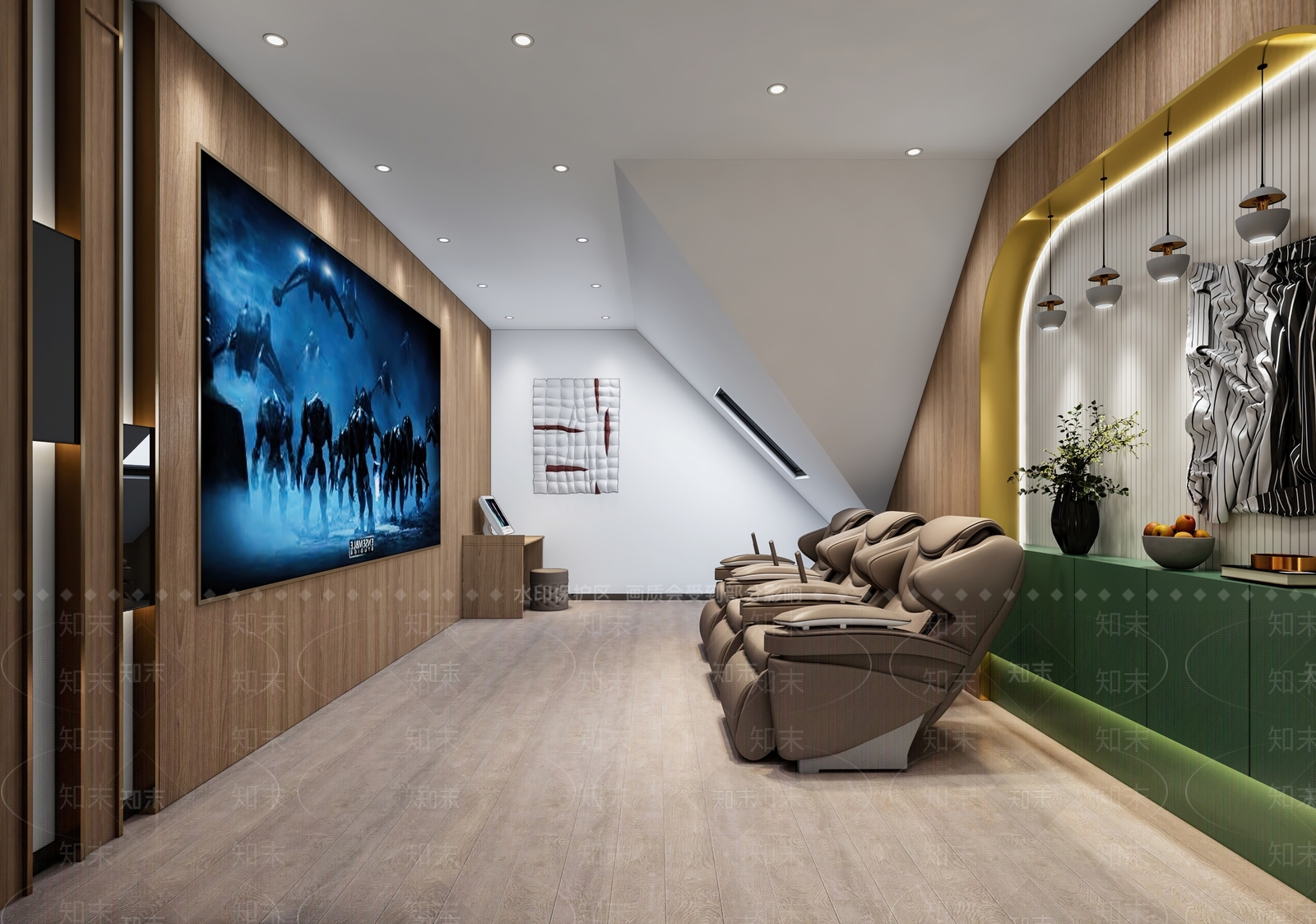 现代家居影音室3D模型下载【ID:1104015474】