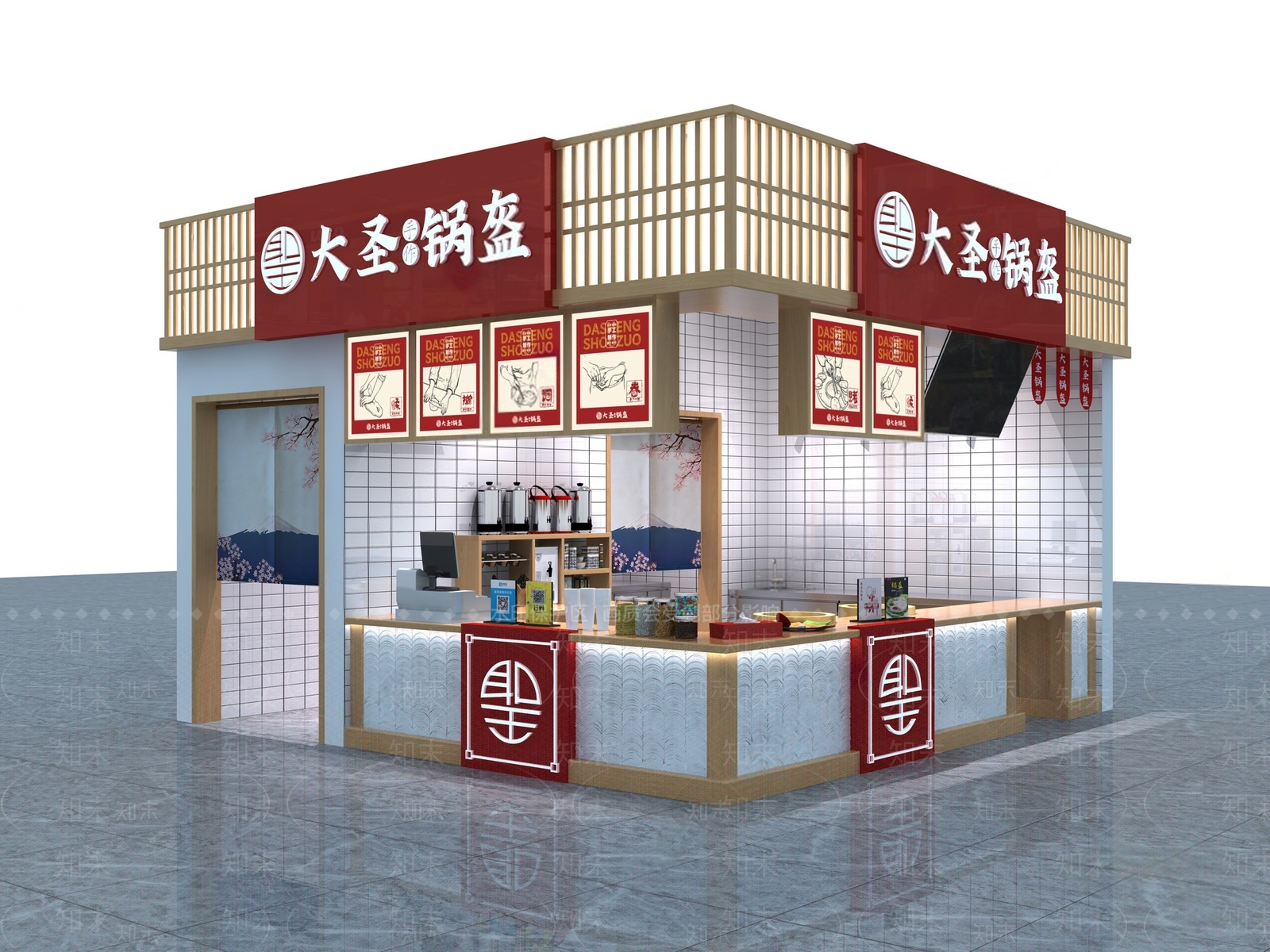 日式小吃店SU模型下载【ID:1104077519】