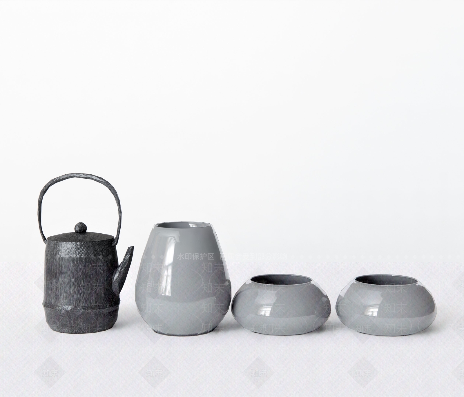 新中式茶具SU模型下载【ID:1104032924】