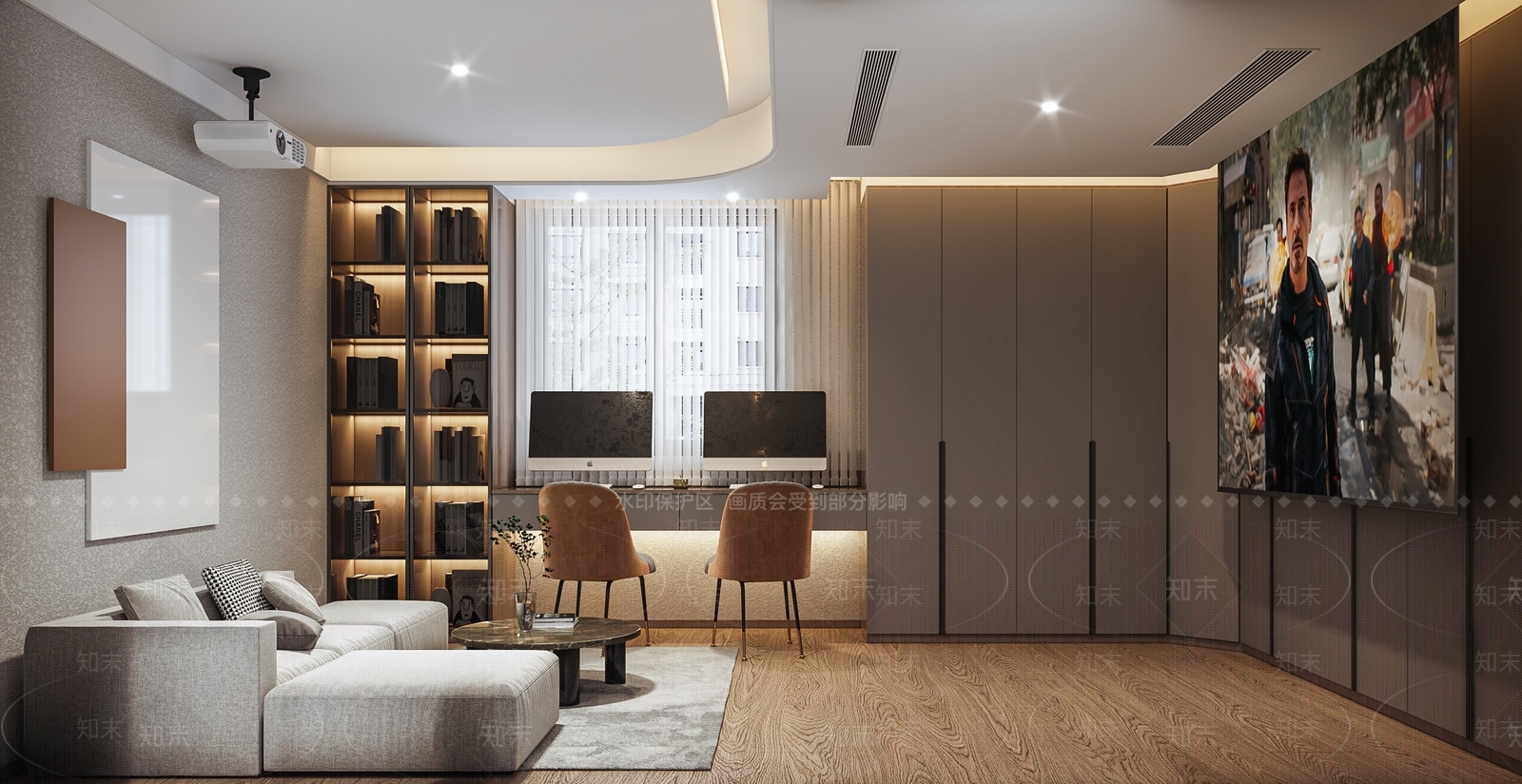 现代家居影音室3D模型下载【ID:1104044989】