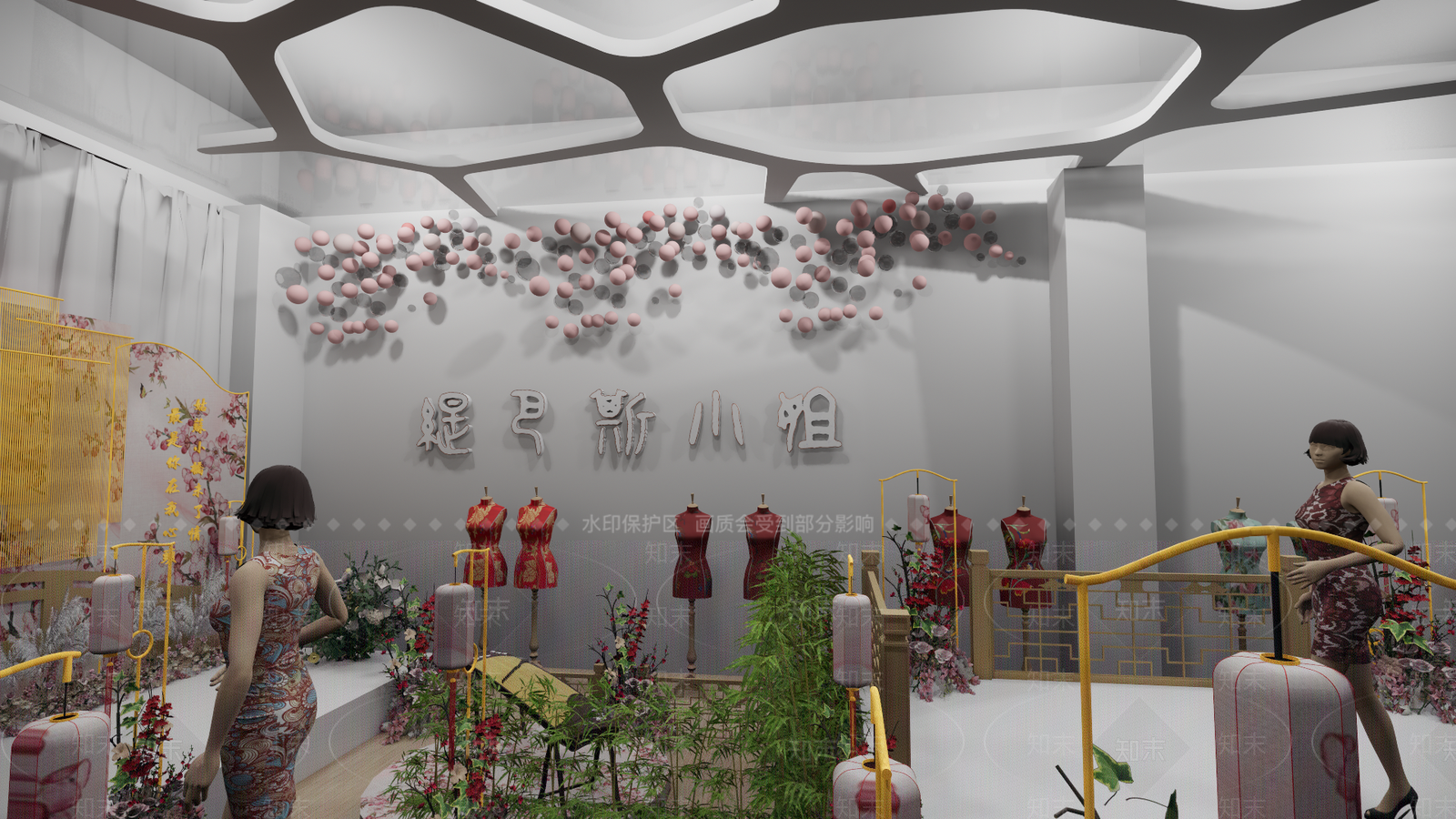 现代婚纱摄影店SU模型下载【ID:1104387235】
