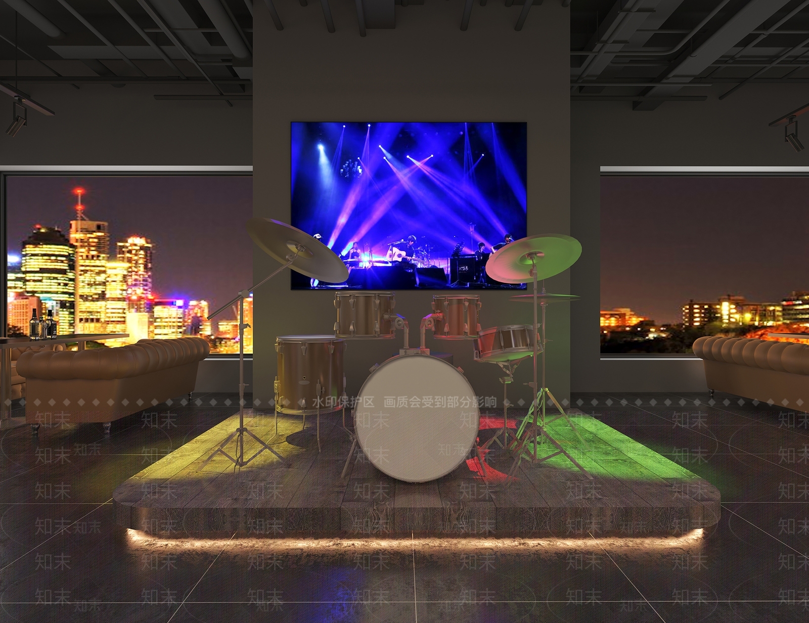 工业风酒吧3D模型下载【ID:1104068080】