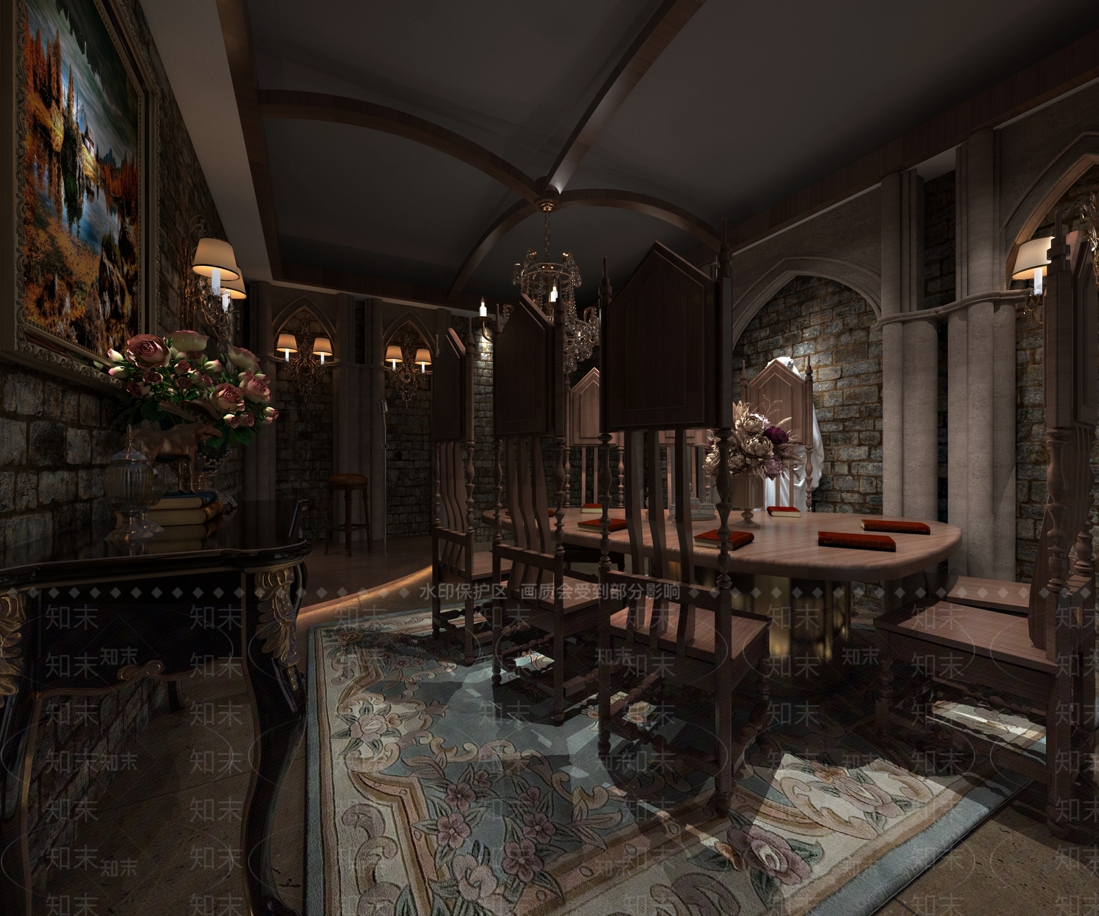 欧式古典剧本杀3d模型下载