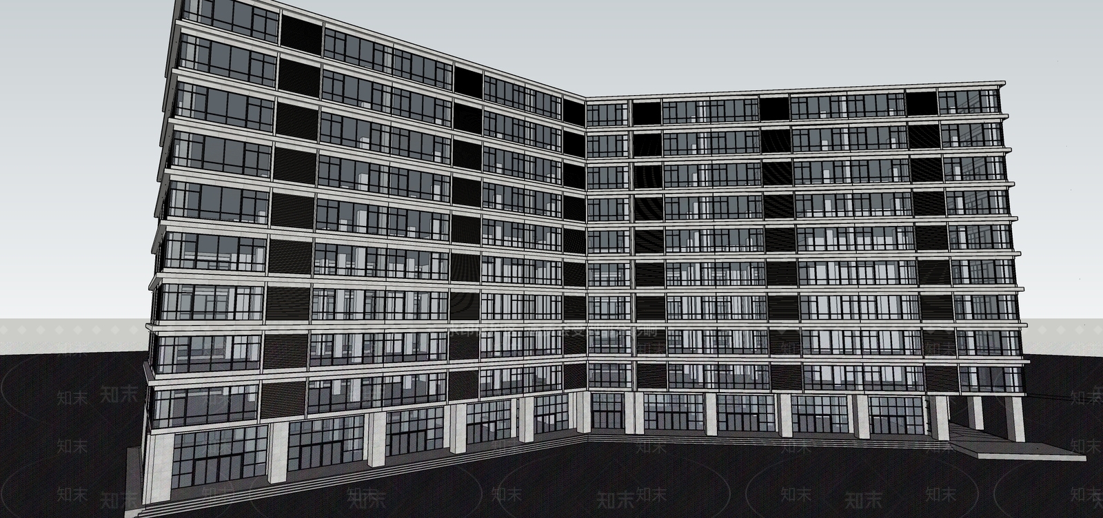 现代其他金融建筑SU模型下载【ID:1104075230】
