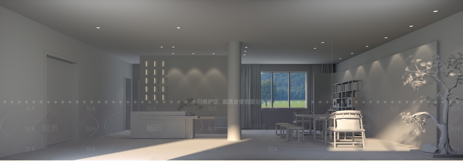 侘寂茶馆SU模型下载【ID:1104155475】