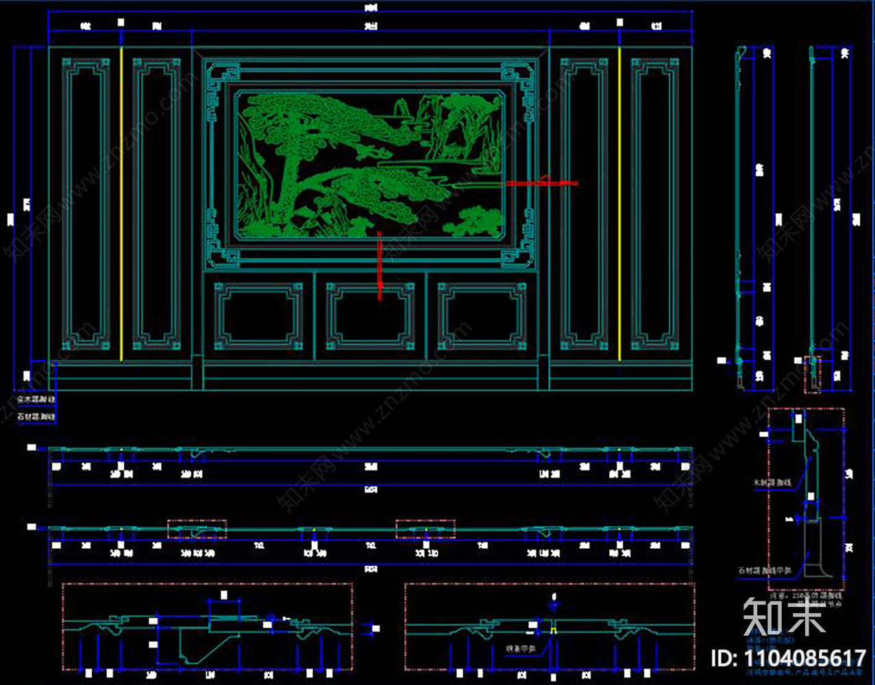 全套别墅深化CAD施工图下载【ID:1104085617】