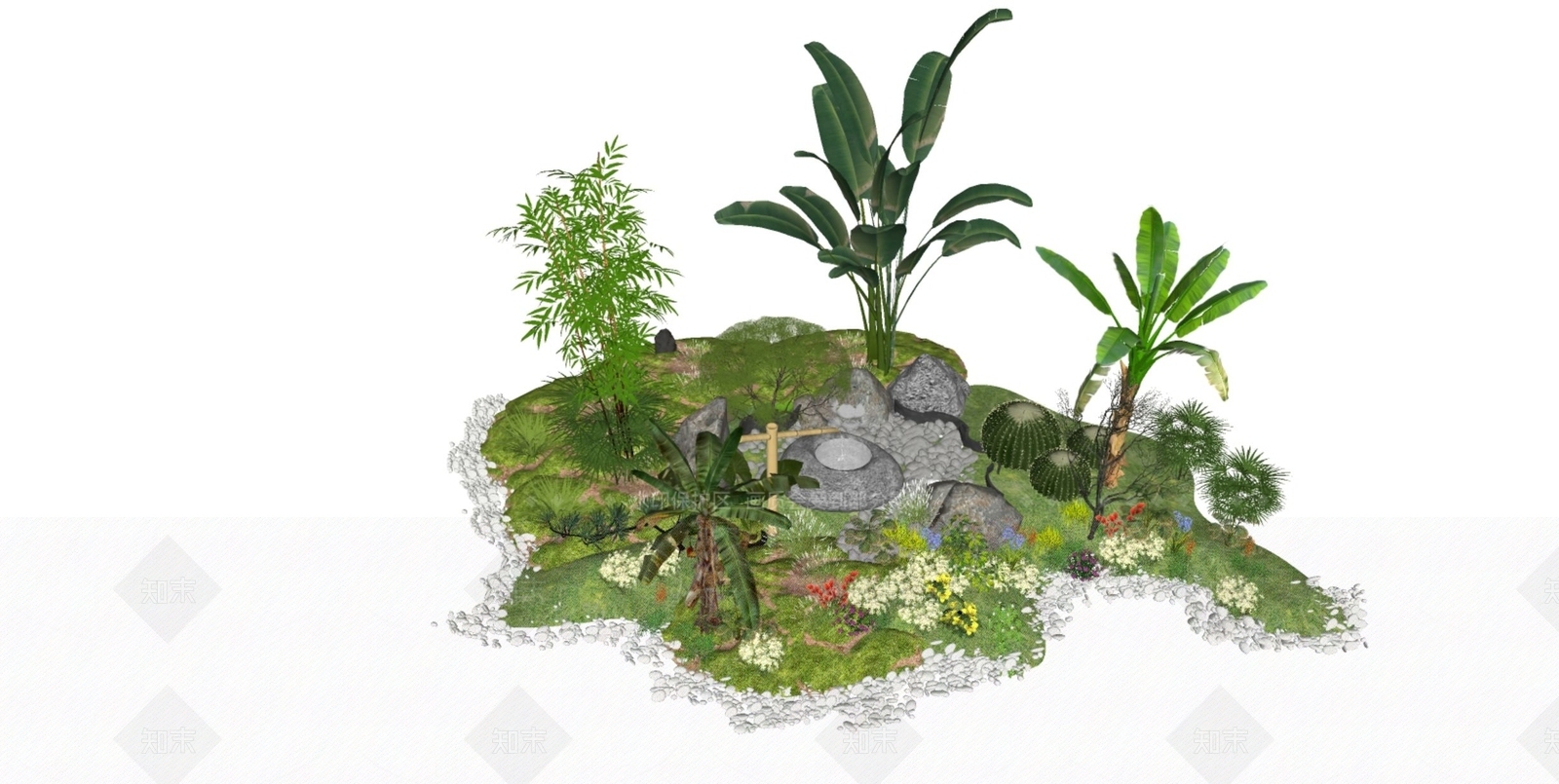 现代灌木SU模型下载【ID:1104223264】
